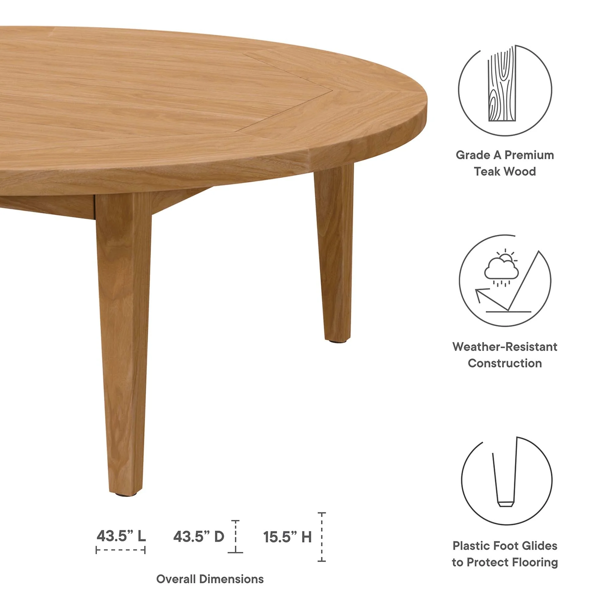 6-Piece Outdoor Teak Wood Patio Seating Set - Image 35