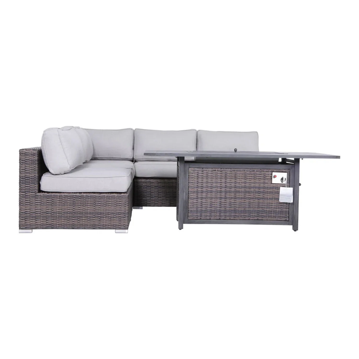 6 Piece Sectional Sofa Set With Cushions - Brown - Image 3