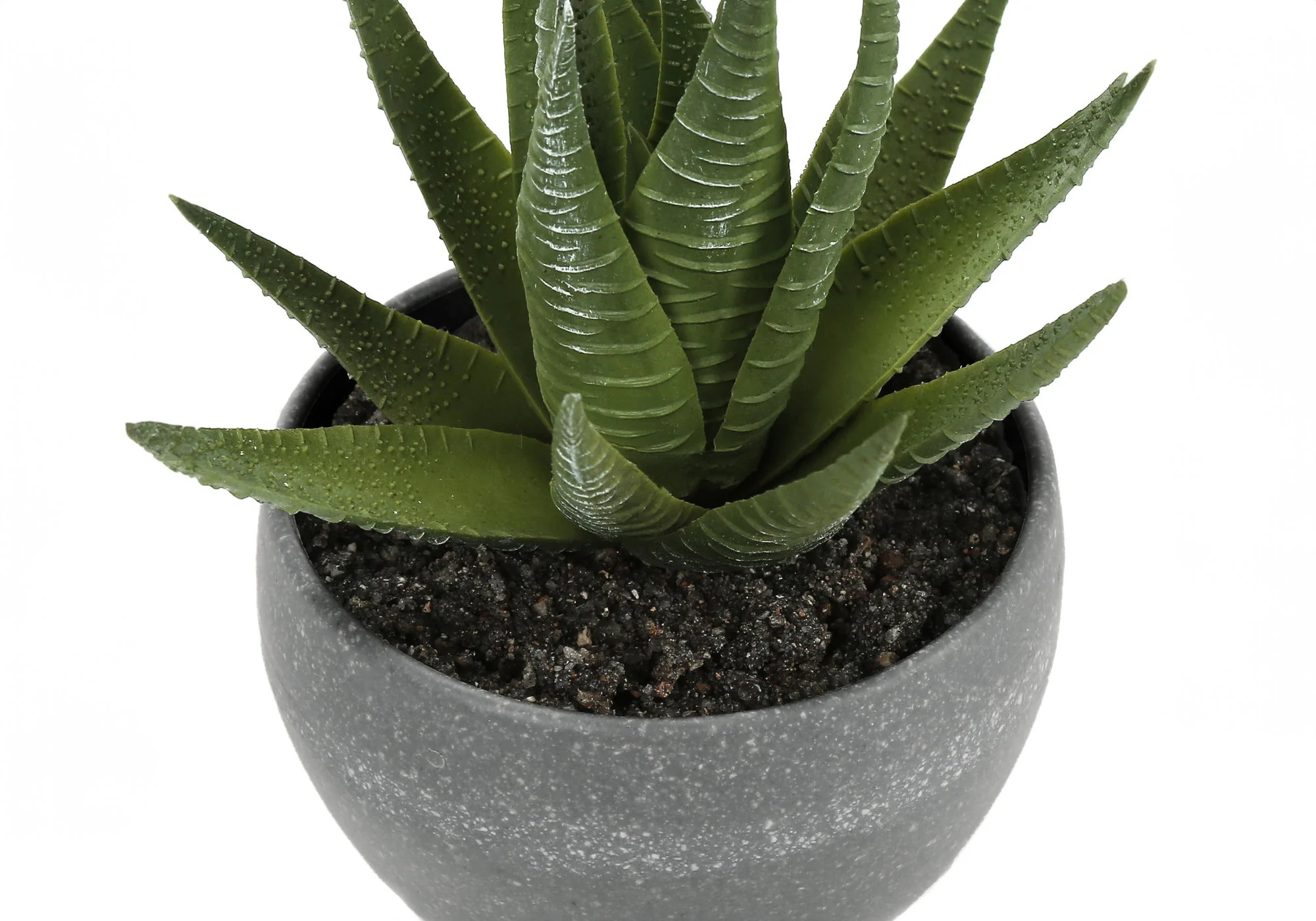 6" Tall, Artificial Plant, Succulent, Indoor, Faux, Fake, Table, Greenery, Potted, Decorative (Set of 3) - Green / Gray - Image 8
