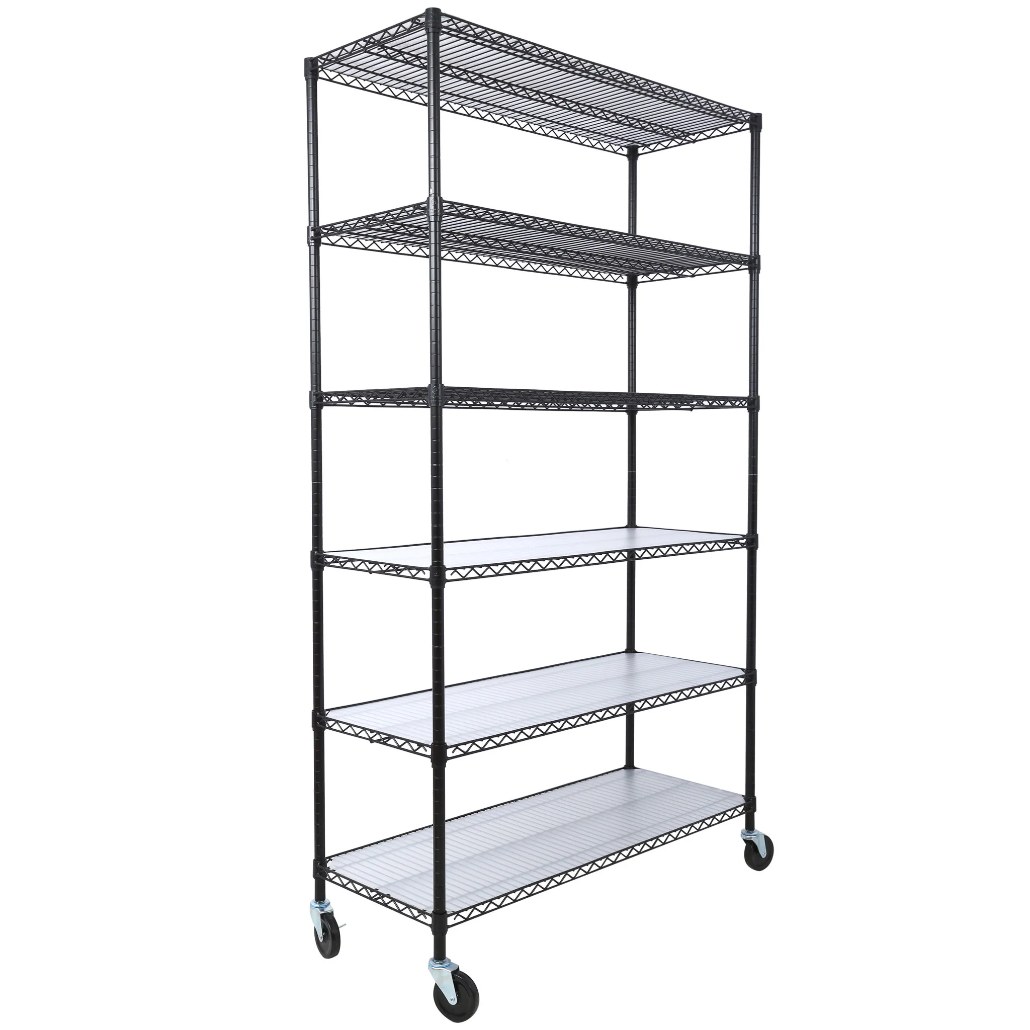 6 Tier 6000Lbs Capacity Nsf Metal Shelf Wire Shelving Unit, Heavy Duty Adjustable Storage Rack With Wheels & Shelf Liners For Commercial Grade Utility Steel Storage Rack - Image 17