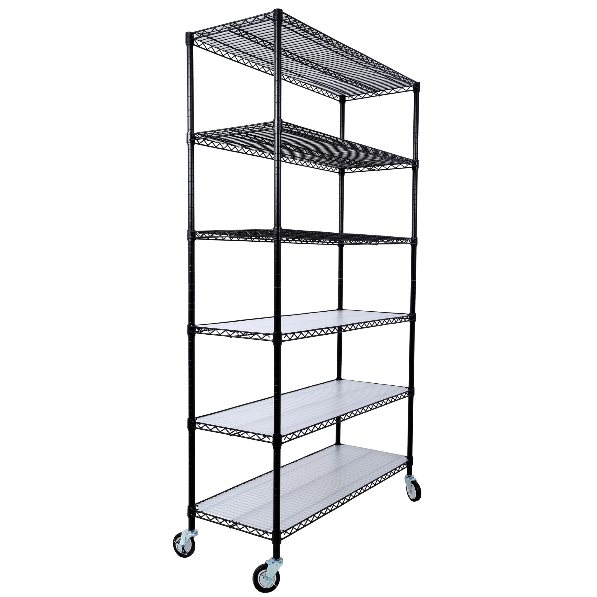 6 Tier 6000Lbs Capacity Nsf Metal Shelf Wire Shelving Unit, Heavy Duty Adjustable Storage Rack With Wheels & Shelf Liners For Commercial Grade Utility Steel Storage Rack - Image 27
