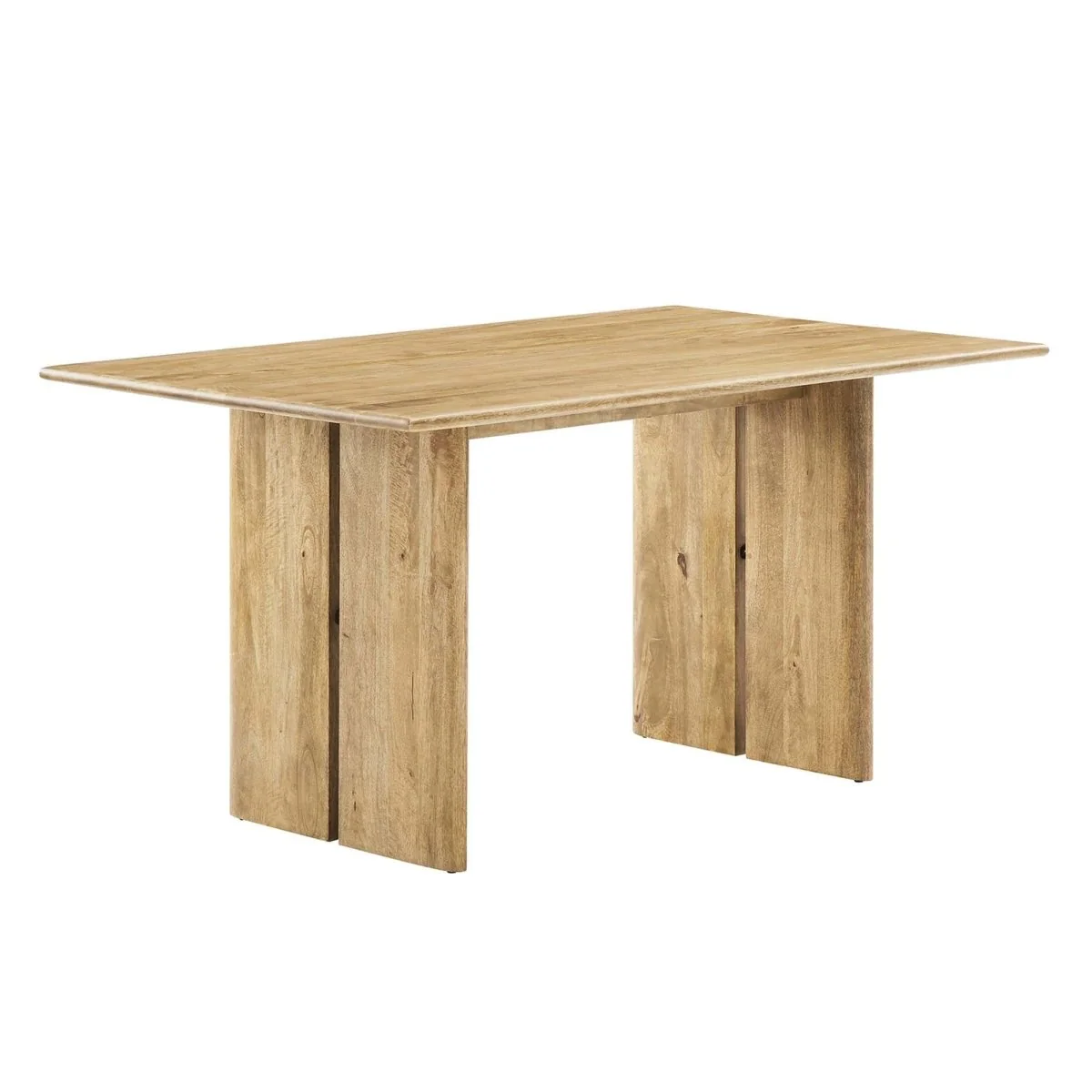 60 Inch Walnut Modern Farmhouse Solid Wood Dining Table - Image 13