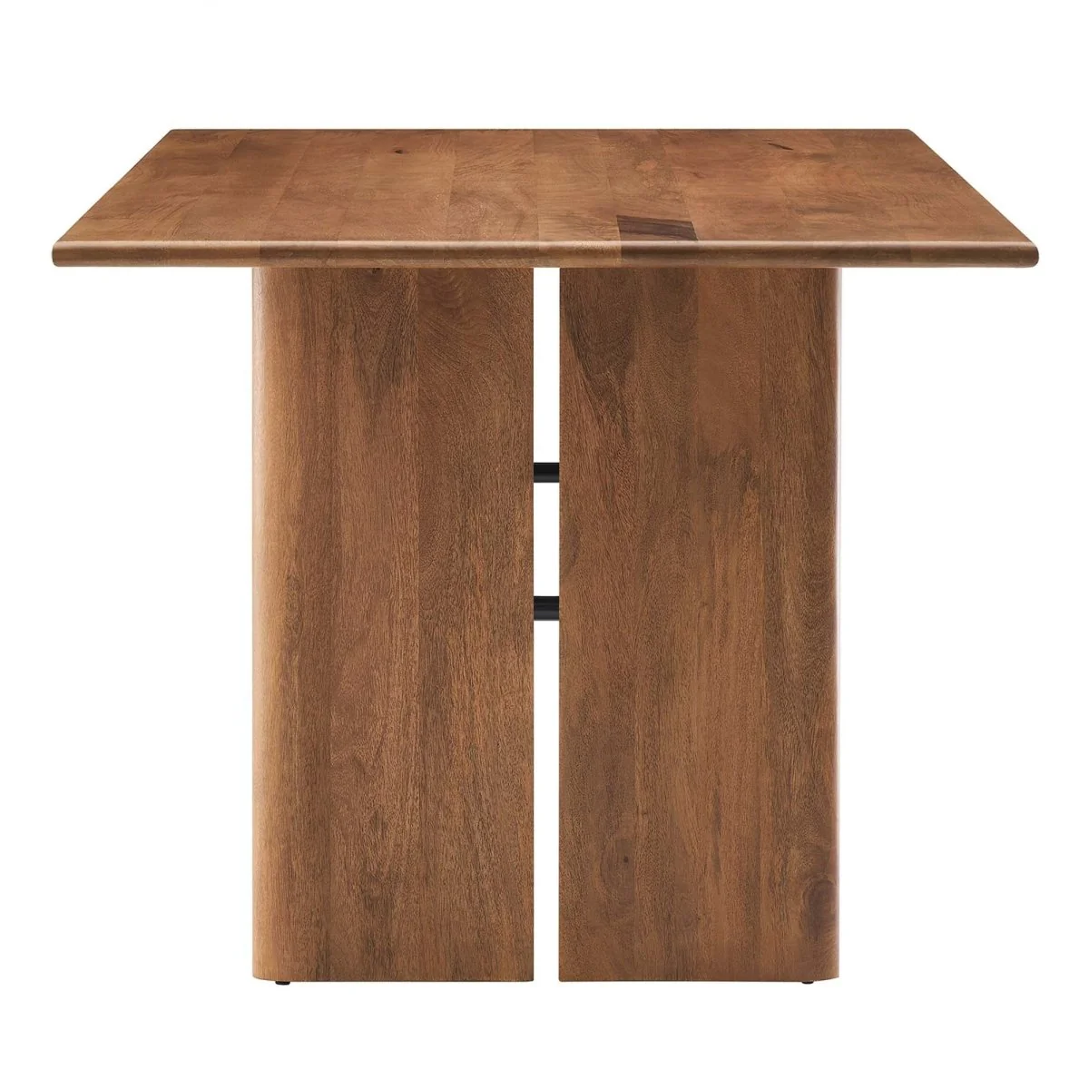 60 Inch Walnut Modern Farmhouse Solid Wood Dining Table - Image 3