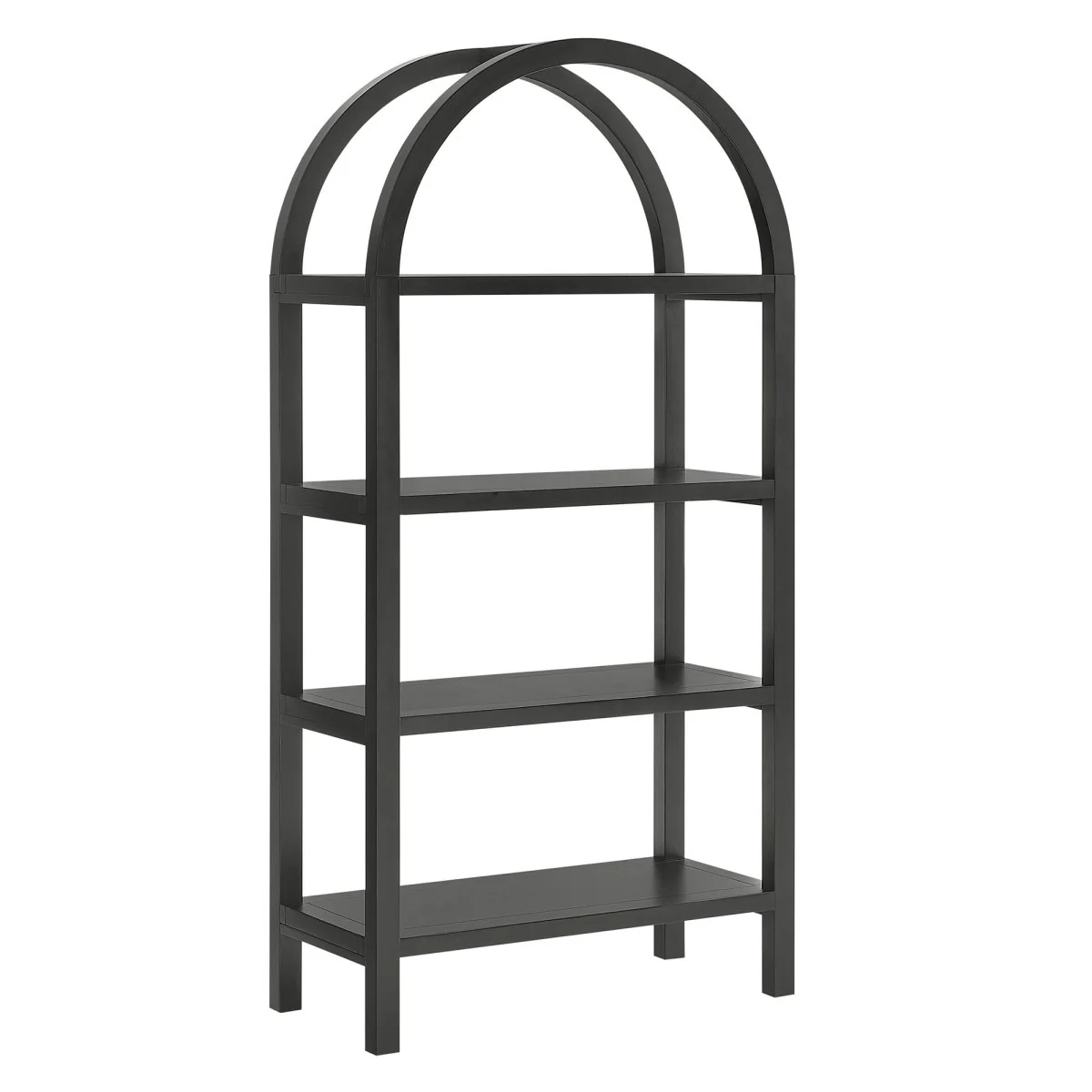 60" Tall Arched Sculptural Pine Wood Bookshelf - Image 8