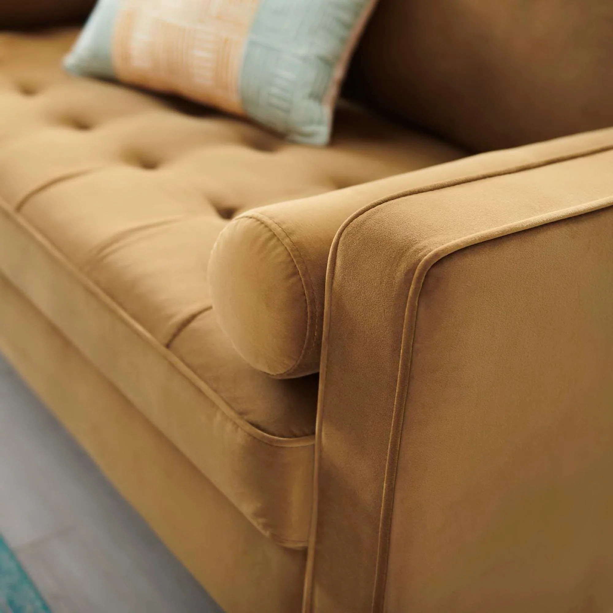 62 Inch Mid-Century Modern Performance Velvet Loveseat - Image 4