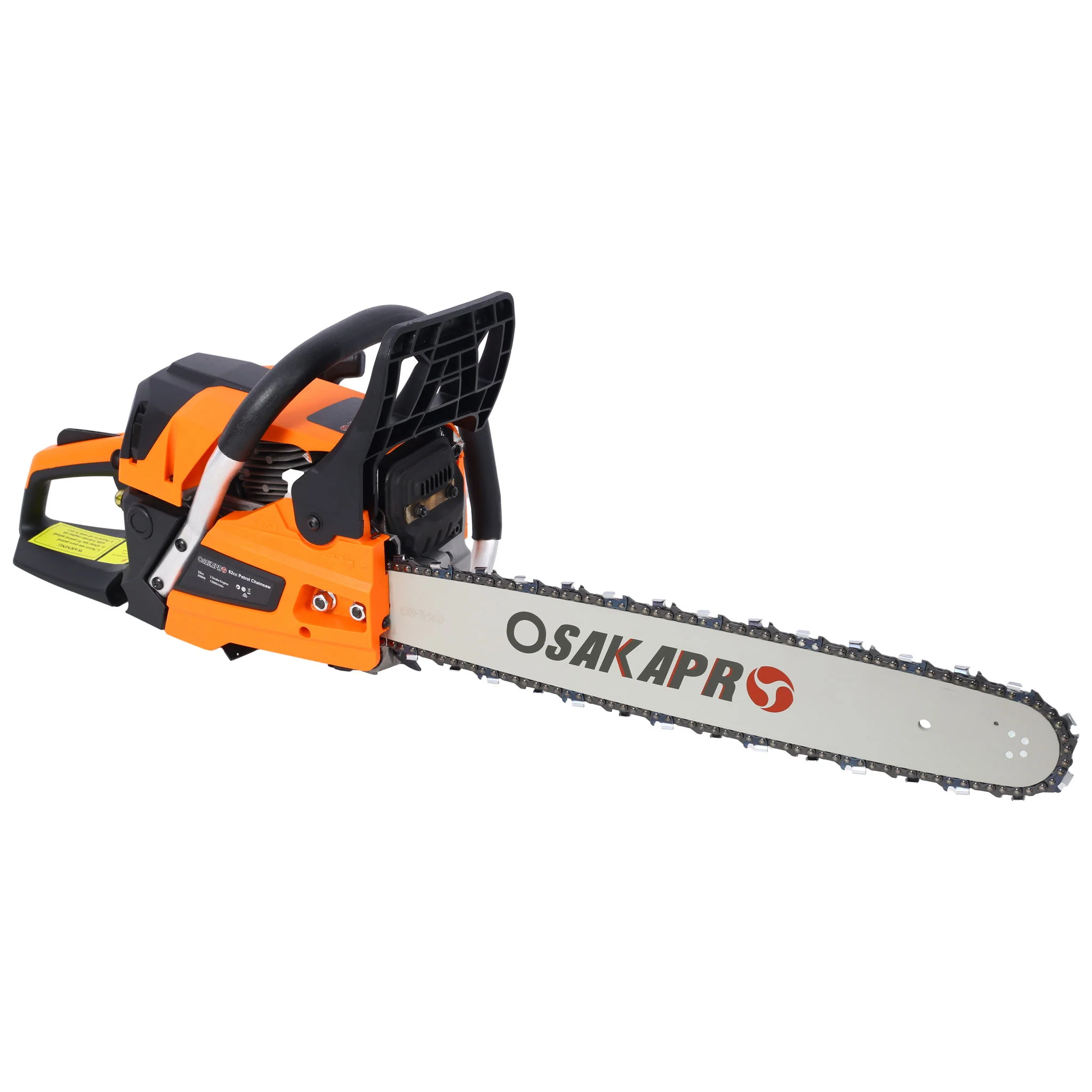 62Cc Gas Powered Chainsaw 22" 2 Cycle Petrol Handheld Chain Saw Epa Compliant For Wood Cutting Aluminium - Orange - Image 5