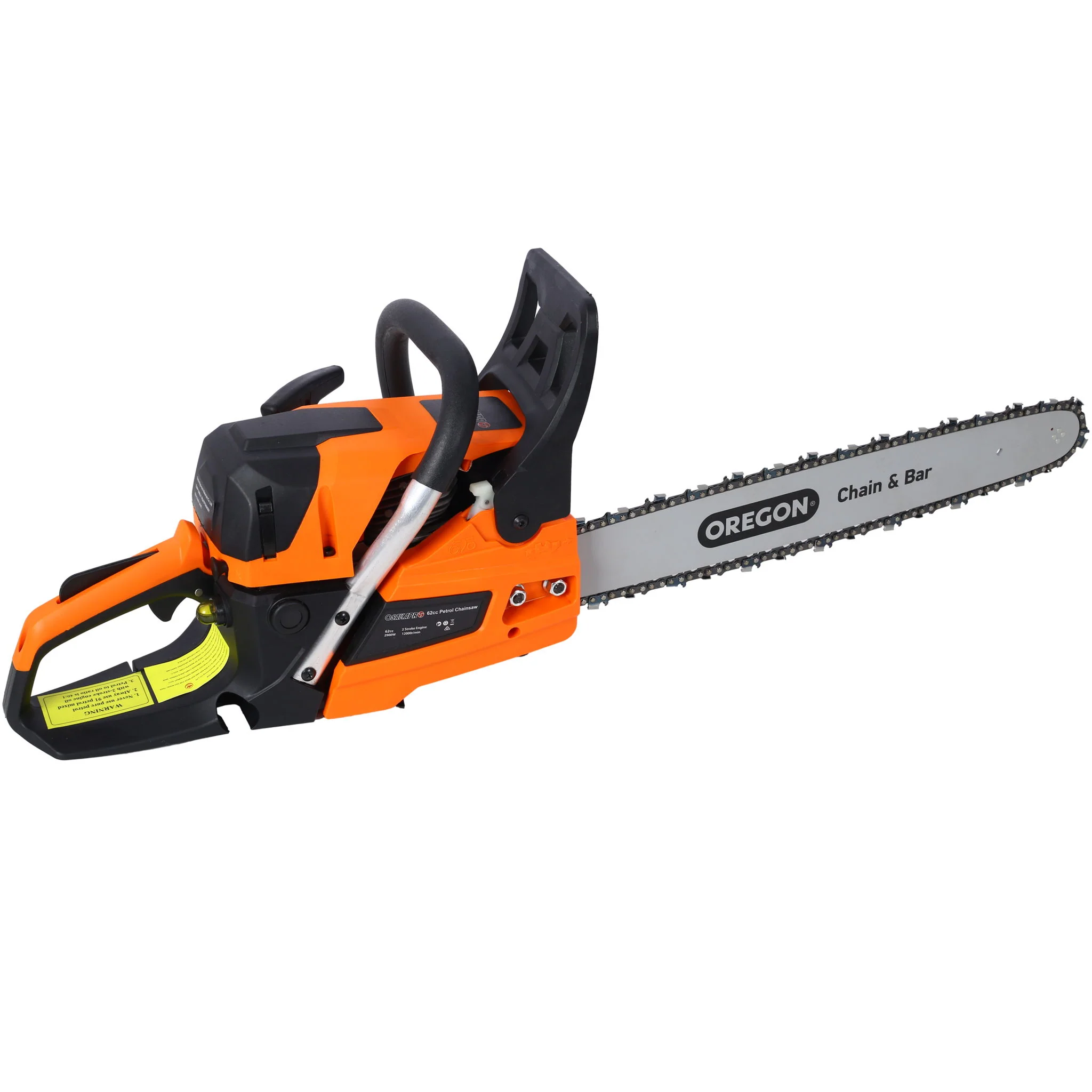 62Cc Gas Powered Chainsaw With 20" Oregon Chain & Bar 2 Cycle Petrol Handheld Cordless Design Epa Compliant - Orange - Image 8