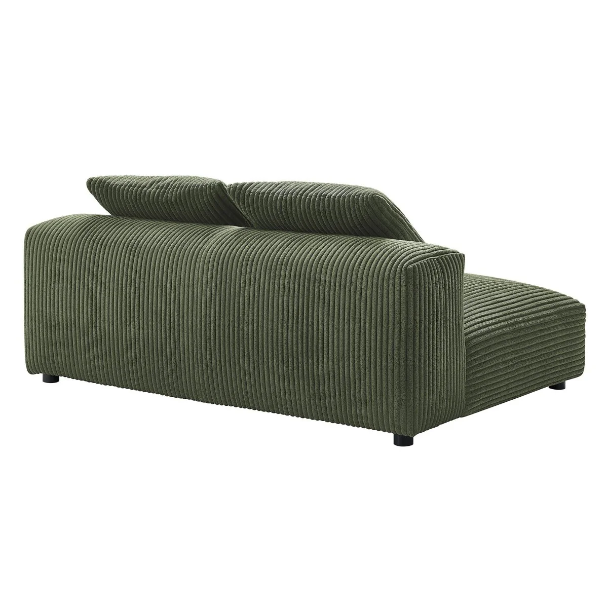 66 Inch Modular Corduroy Upholstered Armless Loveseat - Image 12