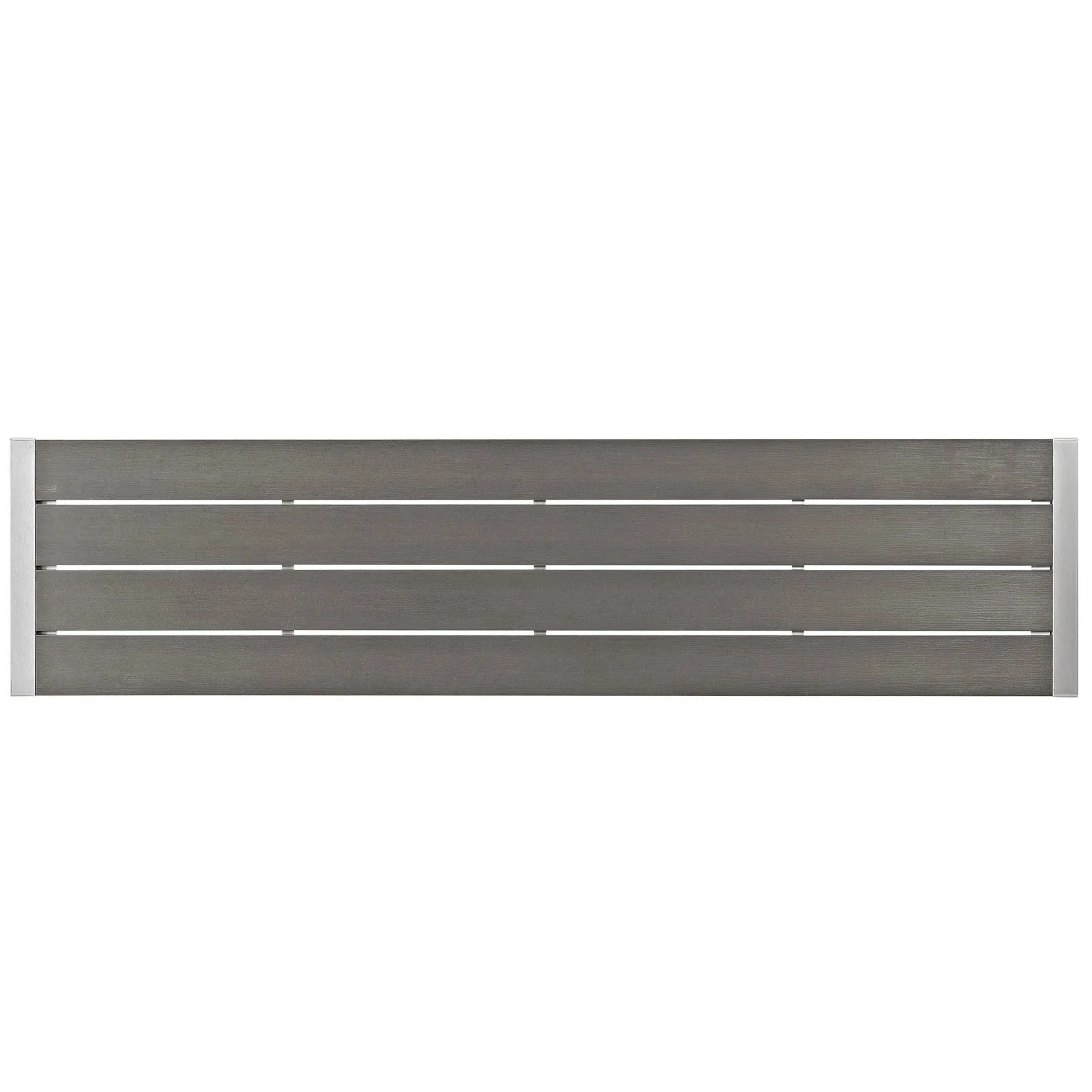67" Silver Gray Outdoor Aluminum Patio Bench - Image 3