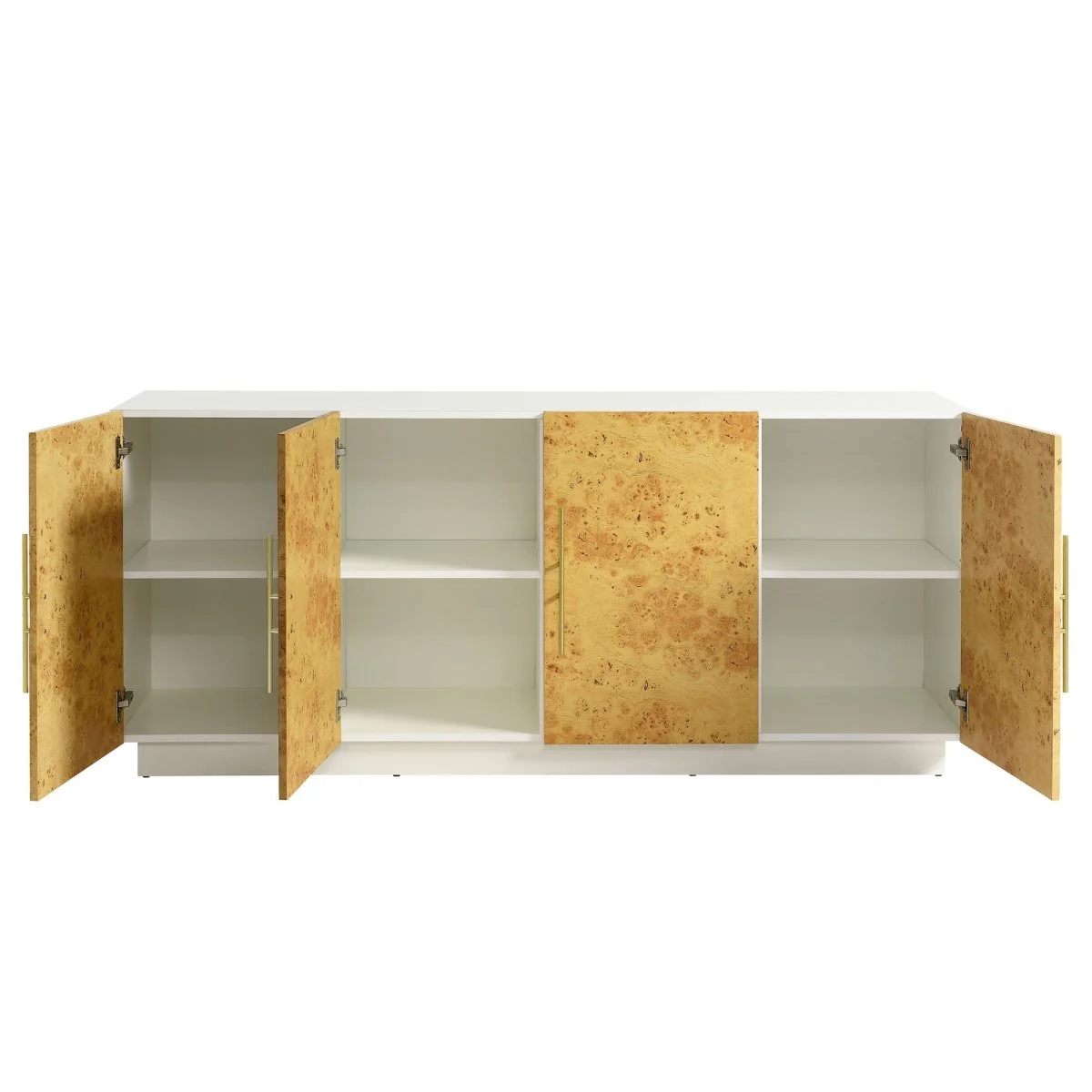 69 Inch Burl Wood Sideboard Buffet TV Stand - Image 5