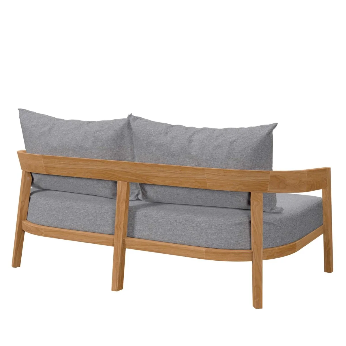 69" Natural Teak Wood Outdoor Patio Loveseat with Weather-Resistant Seat Cushions - Image 21