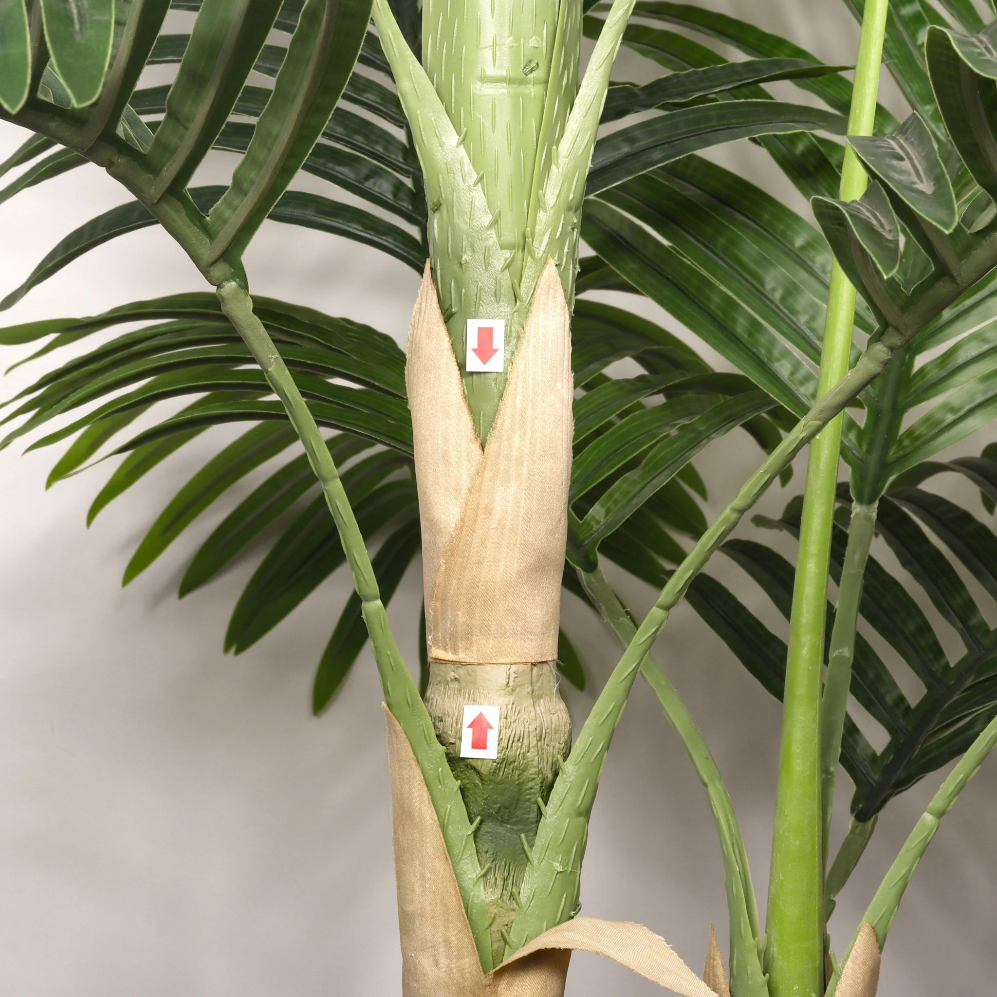 6Ft Golden Cane Artificial Palm Tree With Plastic Pot, Tropical Faux Palm, Indoor / Outdoor Decoration - Green Leaves - Image 2