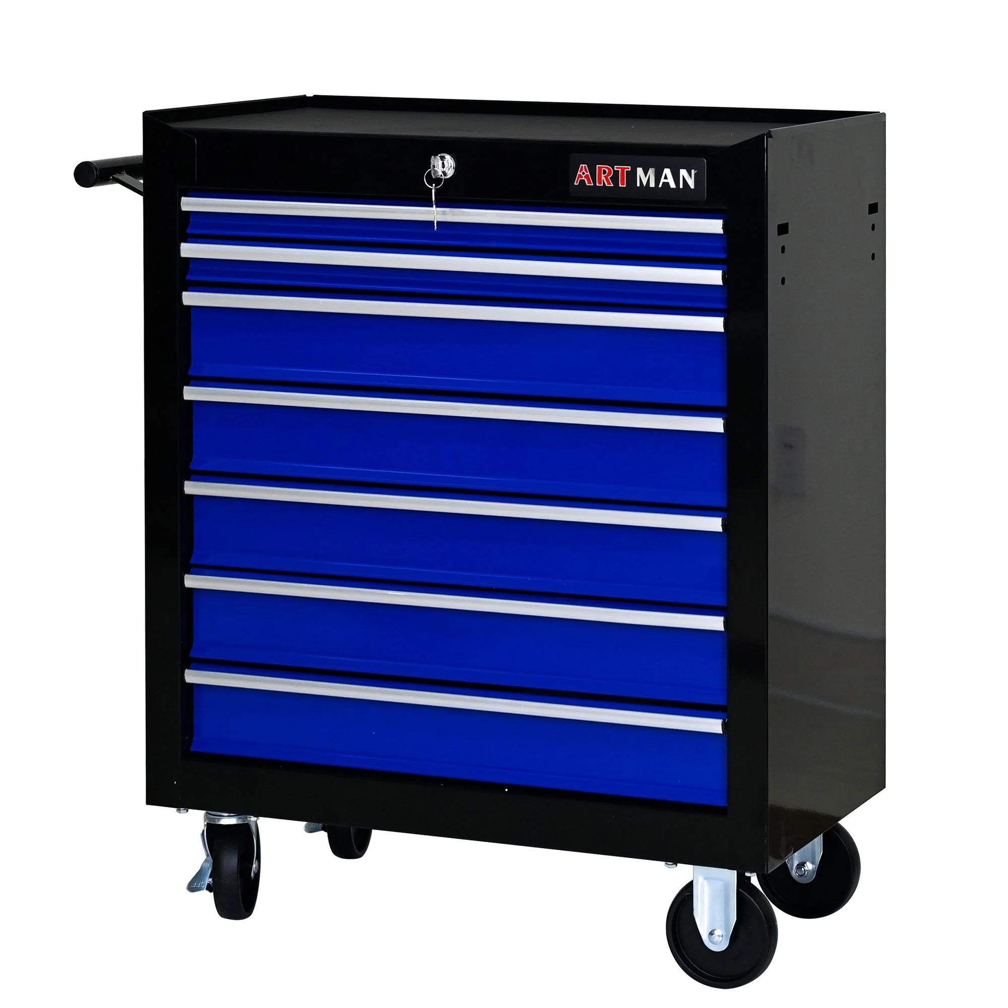 7 Drawers Multifunctional Tool Cart With Wheels - Image 5