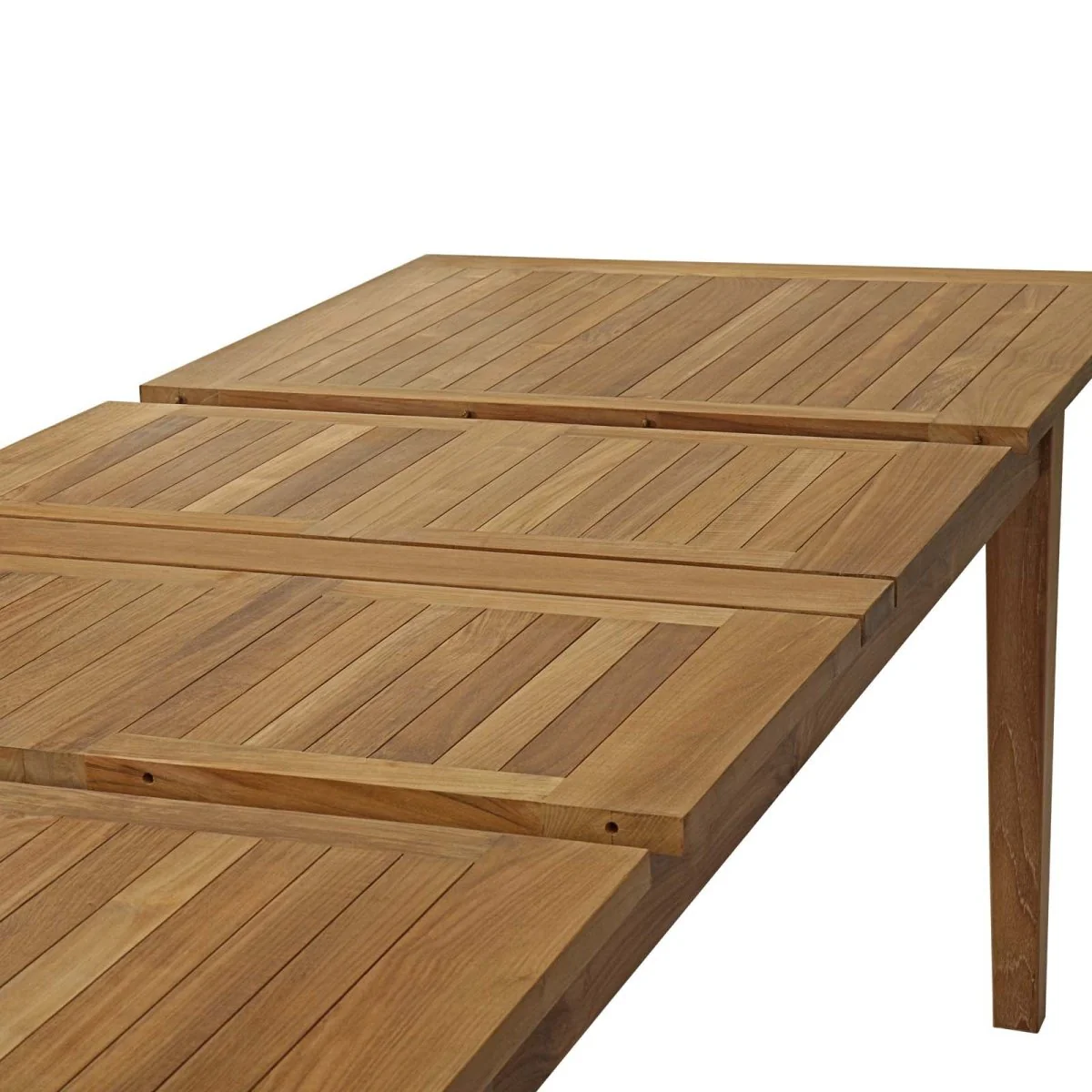 7-Piece Natural Teak Outdoor Dining Set with Extension Table and Folding Armchairs - Image 9