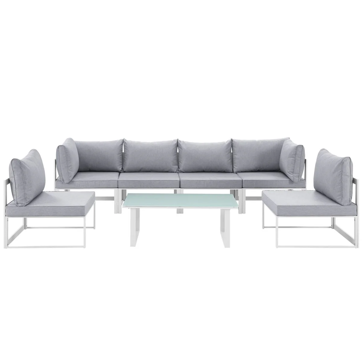 7-Piece Outdoor Aluminum Patio Sectional Set