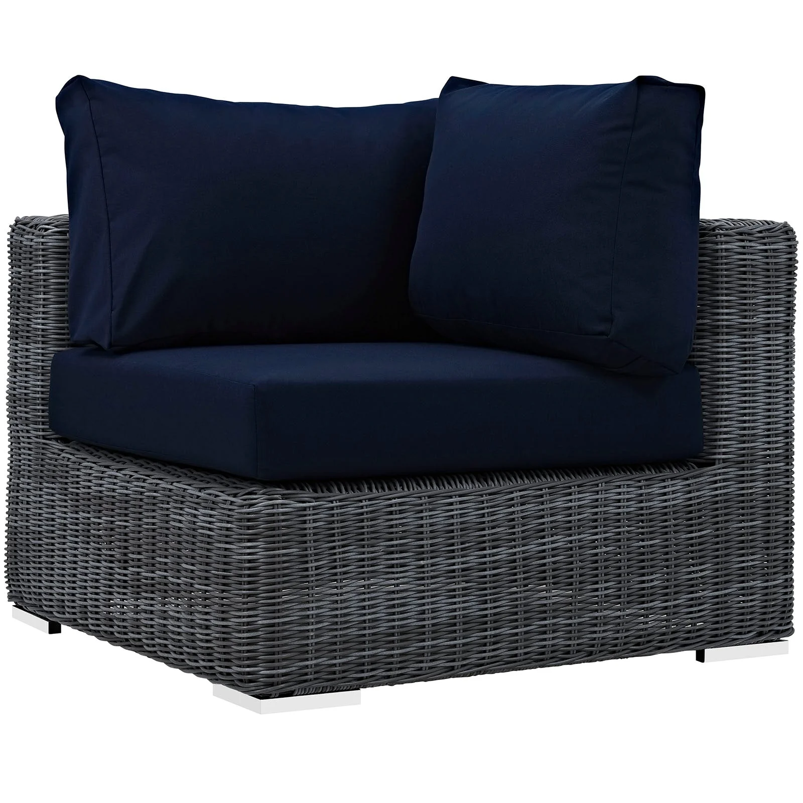 7-Piece Outdoor Wicker Patio Sectional Set with Sunbrella Fabric - Image 24