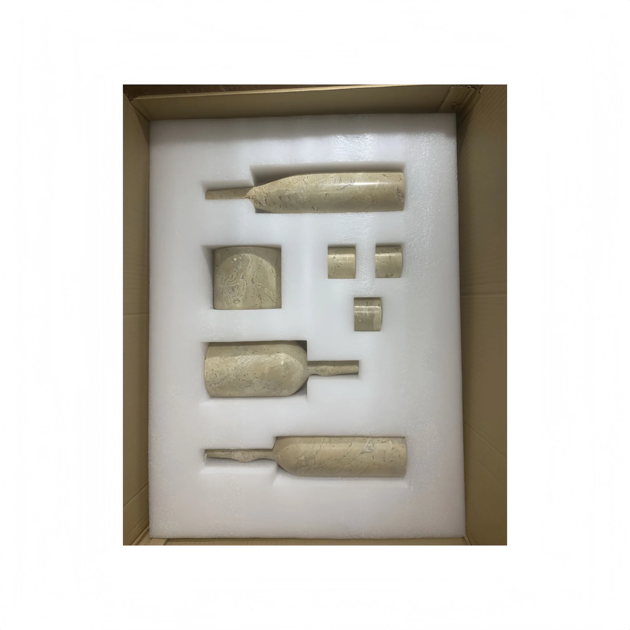 7 Pieces Luxury Natural Marble Living Room Accessories Set - Image 14