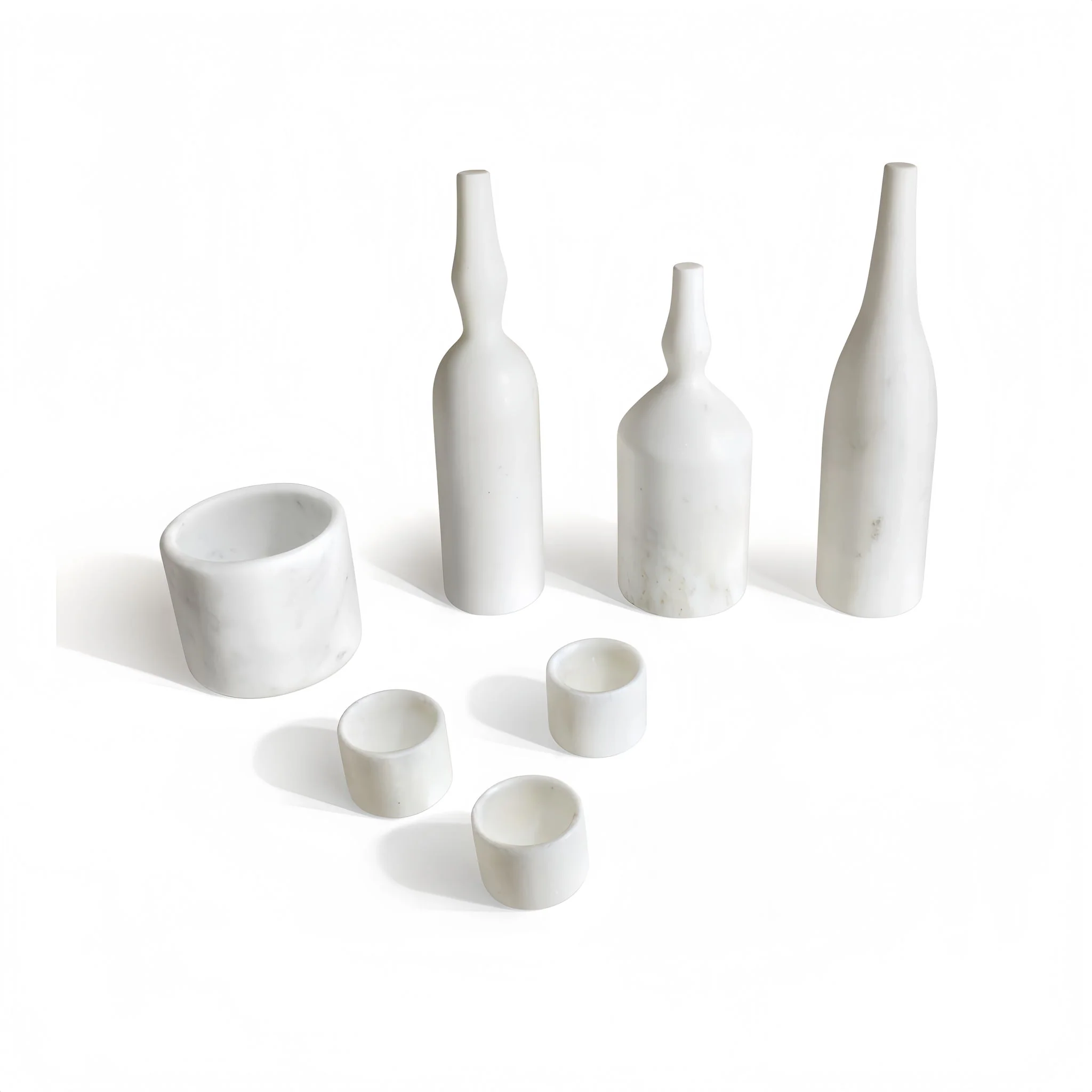 7 Pieces Luxury Natural Marble Living Room Accessories Set - Image 16