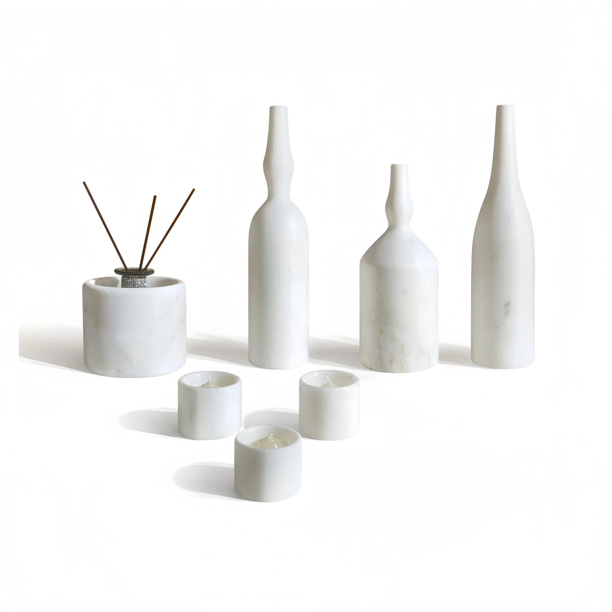 7 Pieces Luxury Natural Marble Living Room Accessories Set - Image 20