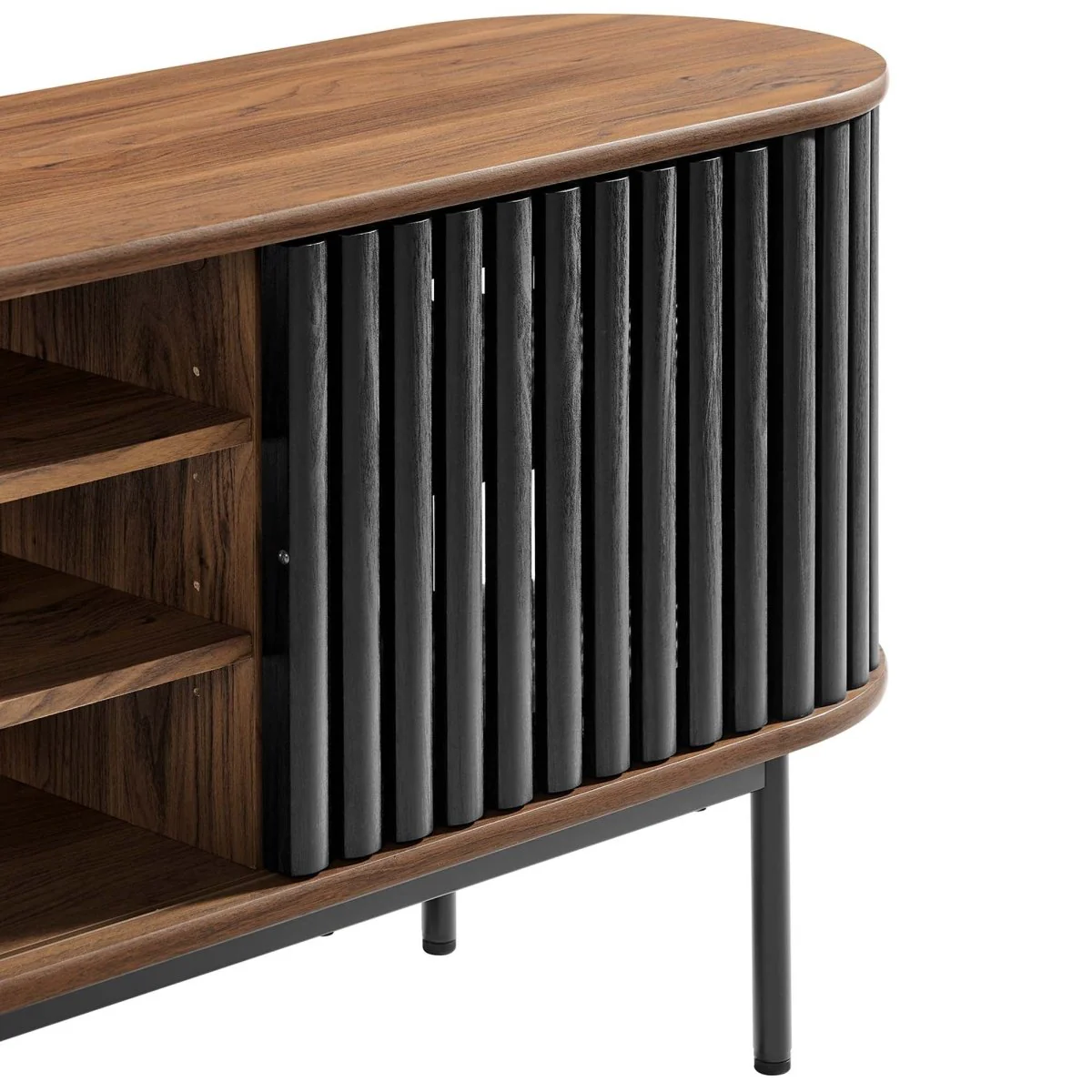 71 Inch Contemporary Oval TV Stand - Image 13