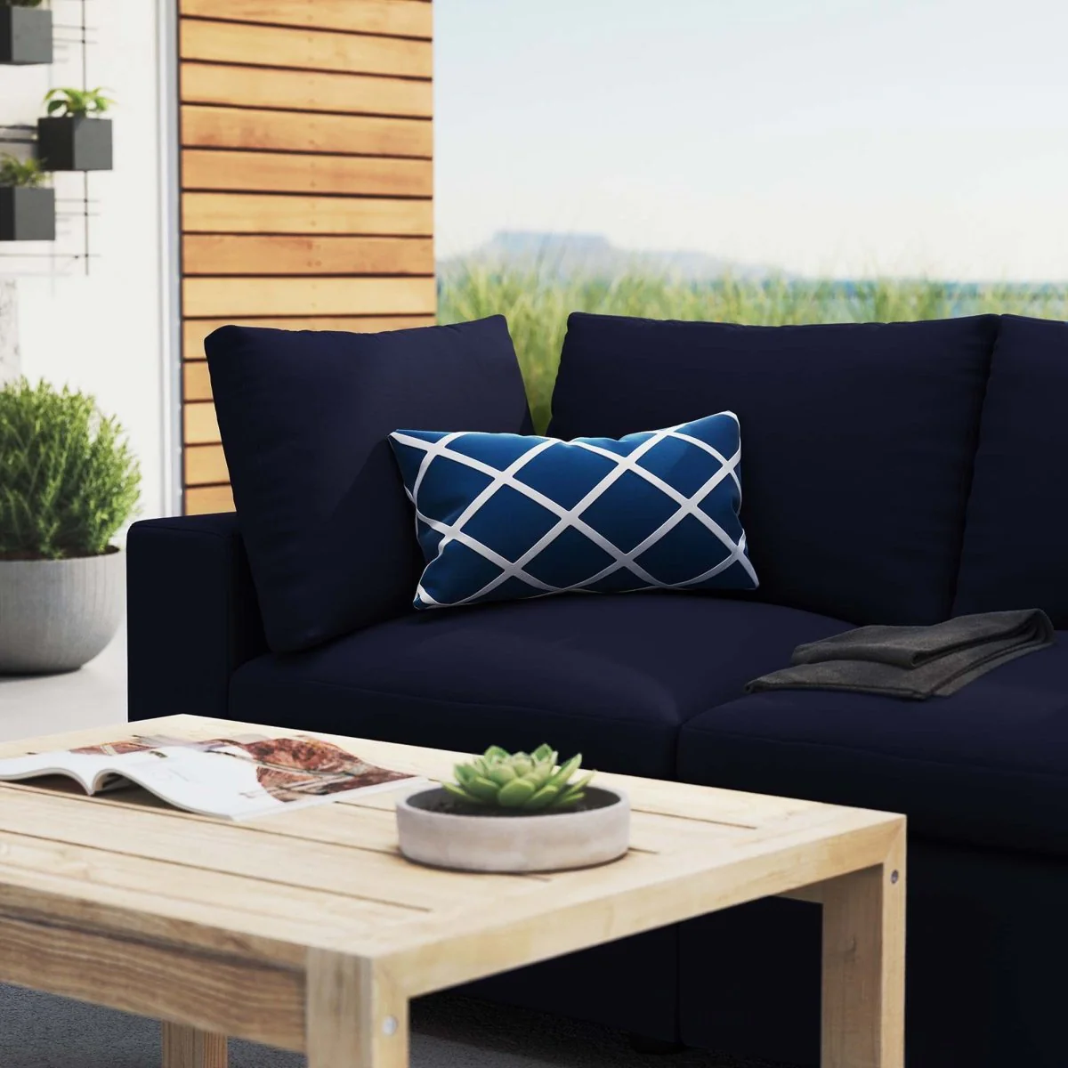 72" 2-Piece Modern Aluminum Outdoor Loveseat for Patio, Deck & Garden Seating - Image 21