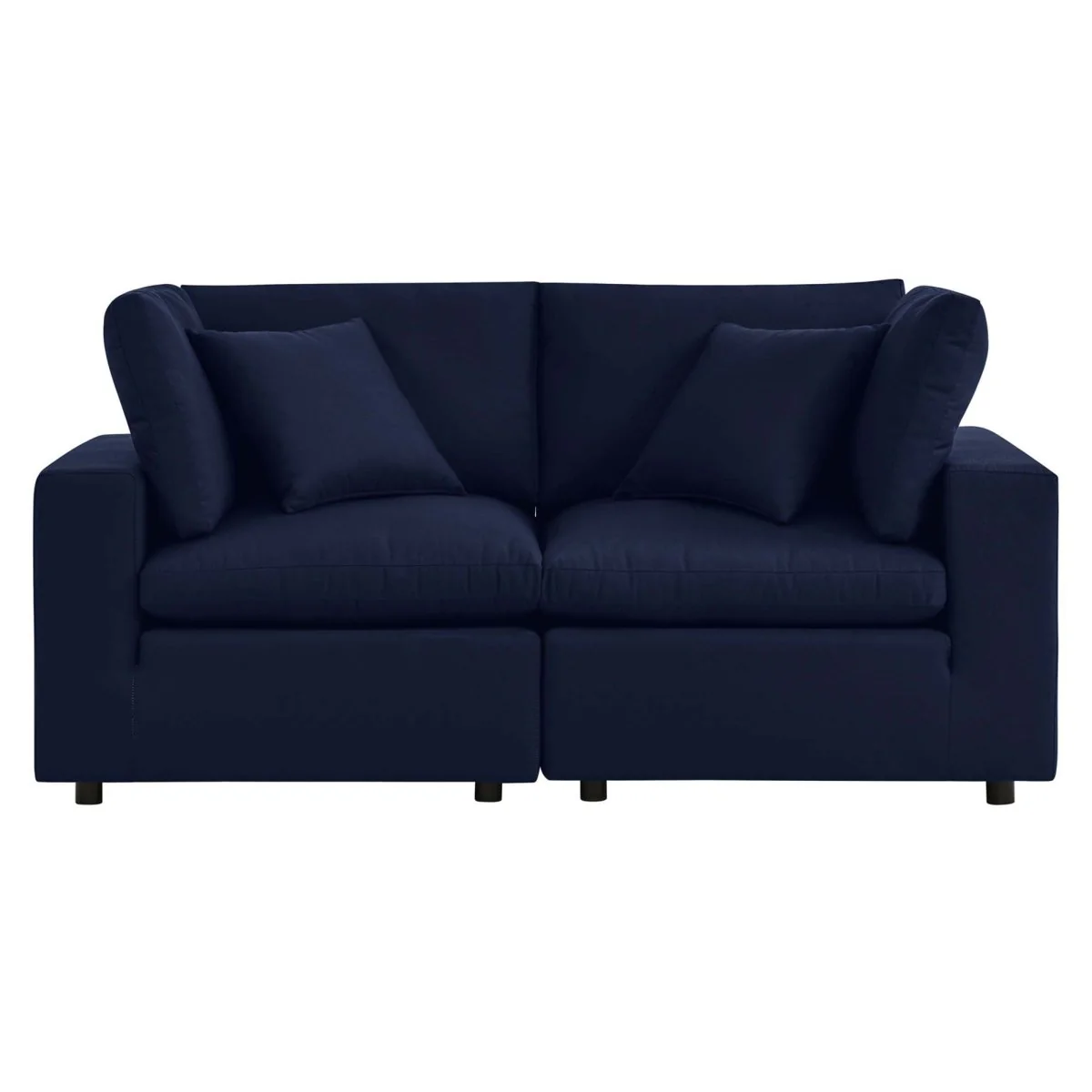 72" 2-Piece Modern Aluminum Outdoor Loveseat for Patio, Deck & Garden Seating - Image 25