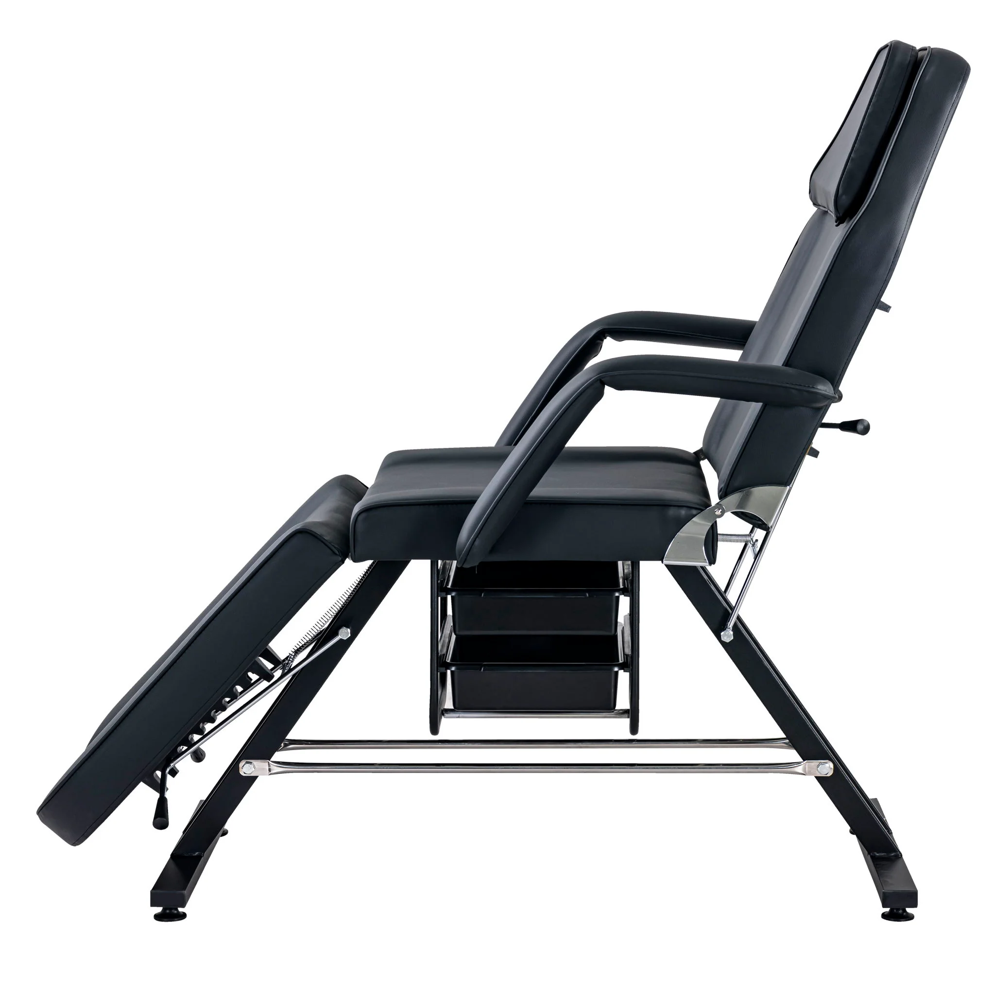 72.8" Massage Salon Tattoo Chair With Two Trays Esthetician Bed With Hydraulic Stool, Multi-Purpose 3-Section Facial Bed Table, Adjustable Beauty Barber Spa Beauty Equipment - Image 7