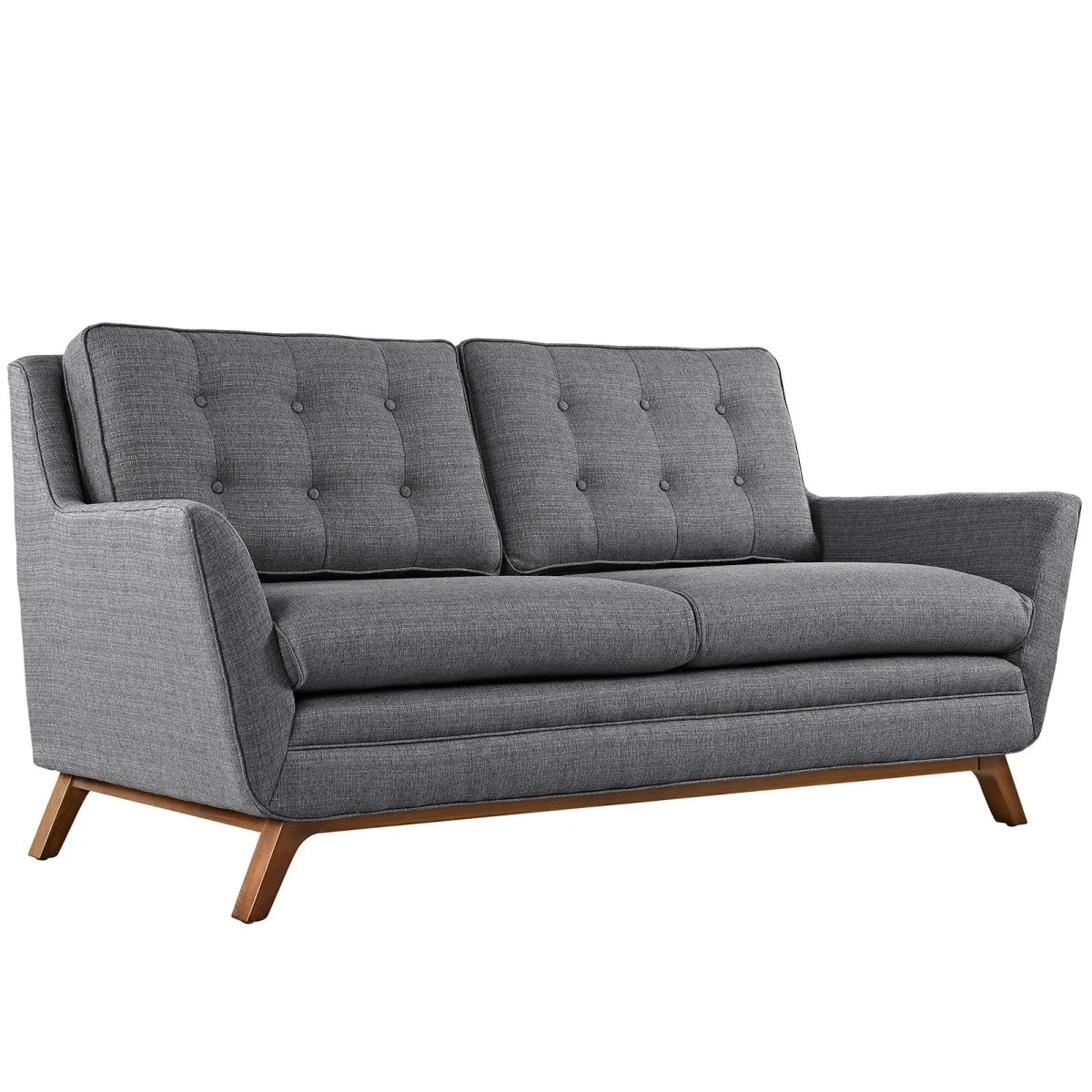 72 Inch Mid-Century Modern Upholstered Fabric Loveseat - Image 6