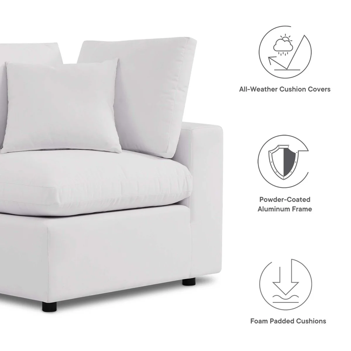 72" Overstuffed Outdoor Loveseat with All-Weather Cushions, Weather-Resistant Comfort - Image 20