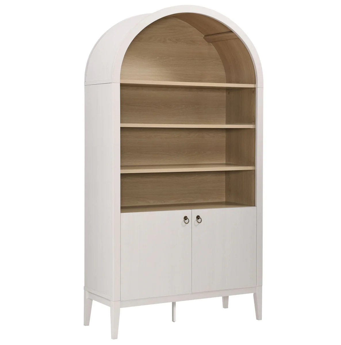 74" Tall Arched Storage Display Cabinet and Bookshelf - Image 8