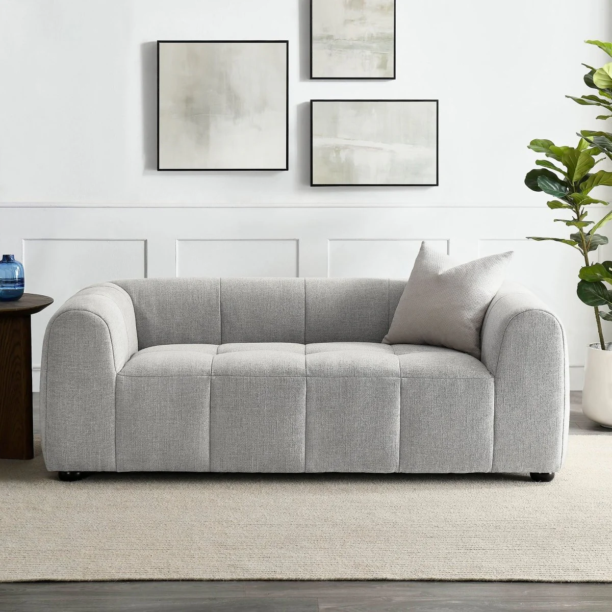 75-Inch Liana Upholstered Fabric Deep Seat Loveseat - Image 7