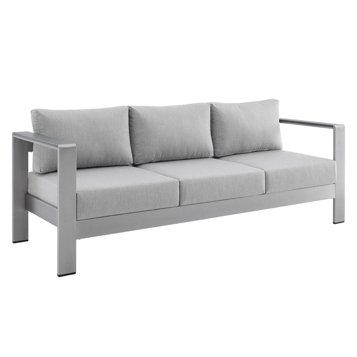 76" Aluminum Outdoor Patio Sofa with Removable Cushions and Weather-Resistant Frame - Image 9