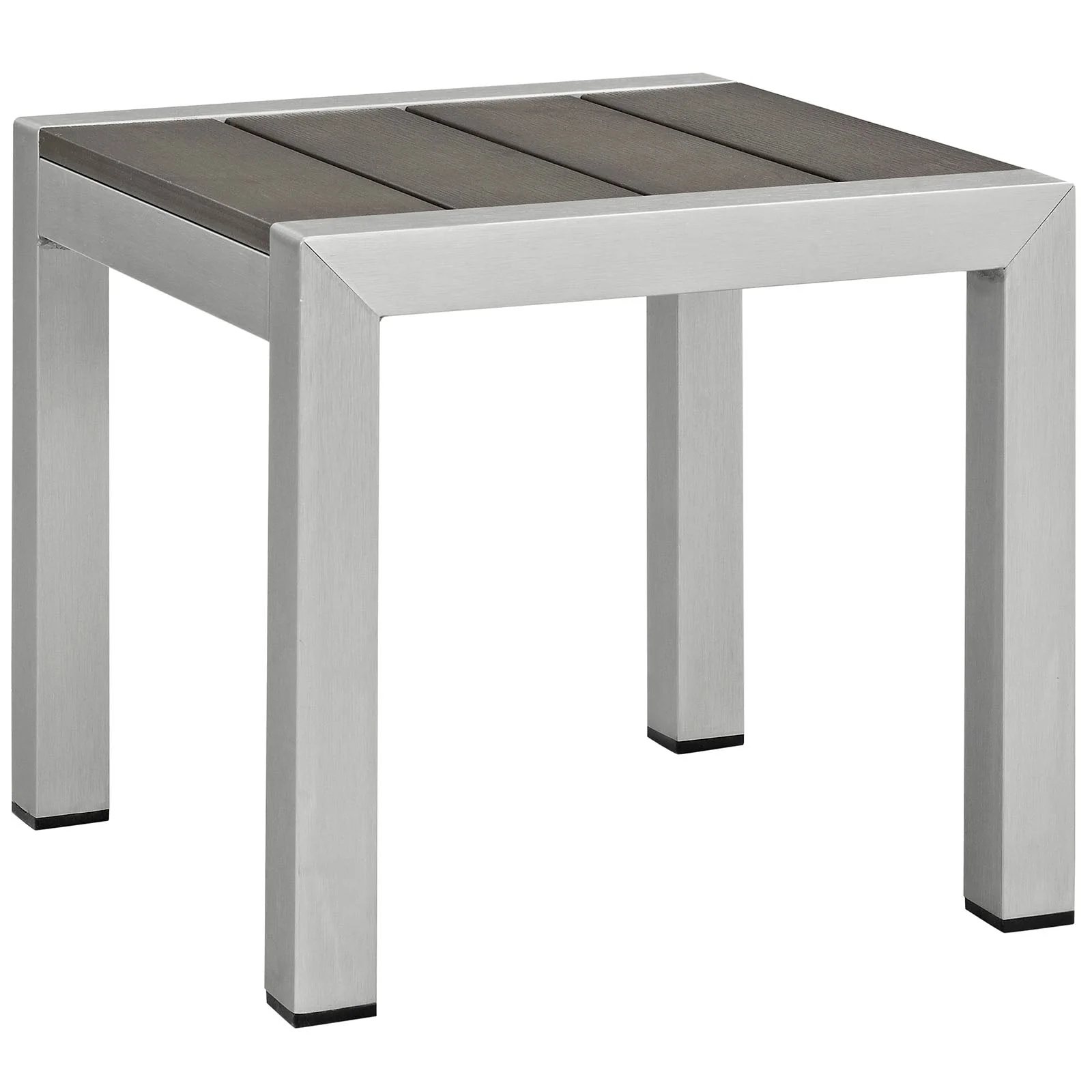 76" Outdoor Aluminum Chaise Lounge and Side Table Set for Patio and Poolside - Image 5