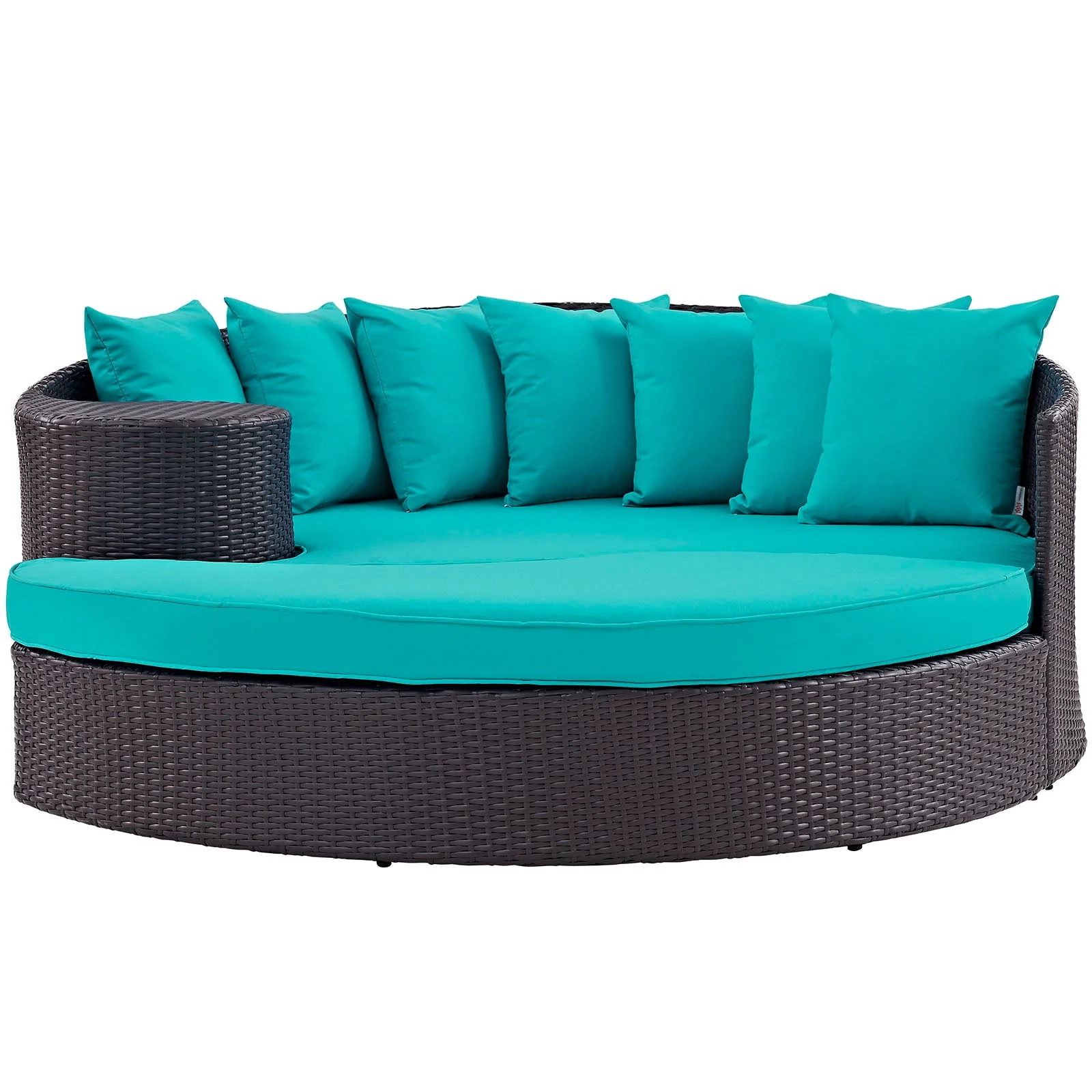 76" Outdoor Rattan Daybed with Ottoman, Weather-Resistant Patio Daybed Lounger - Image 7