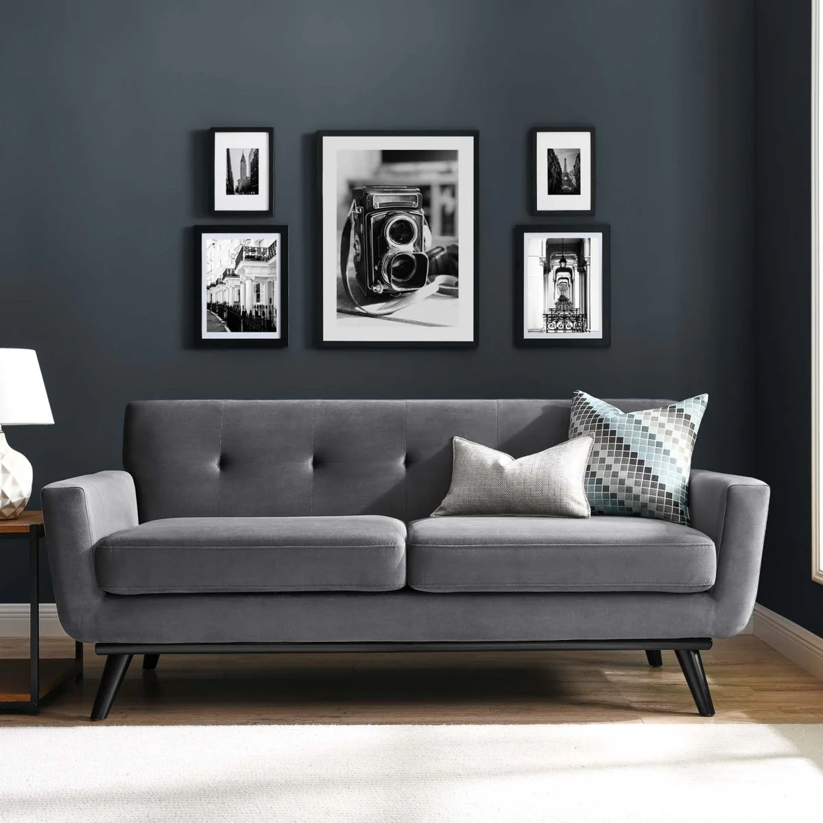 79 Inch Mid-Century Modern Performance Velvet Loveseat - Image 18