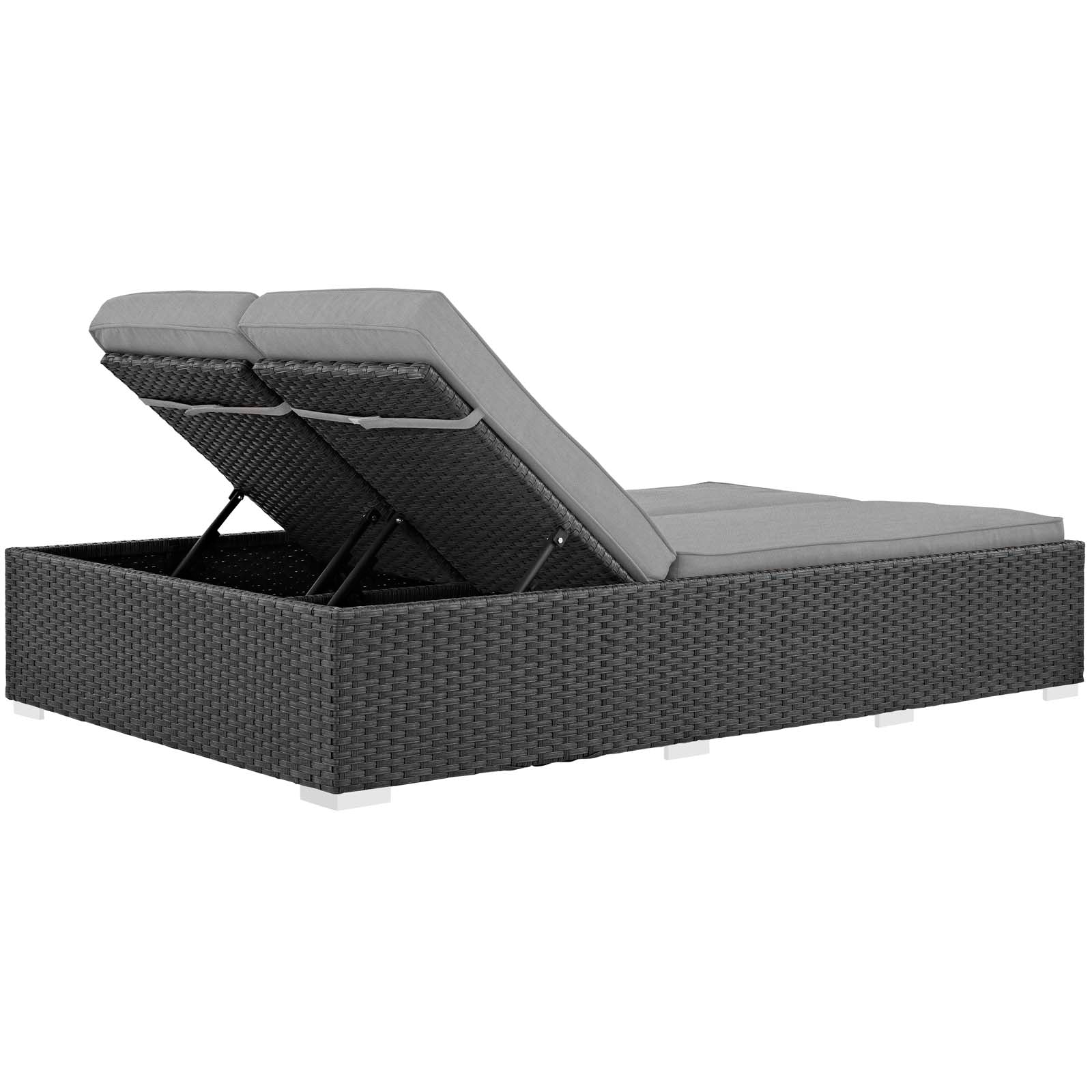 79" Outdoor Rattan Double Chaise Lounge for Patio and Garden, Comfortable Seating - Image 15