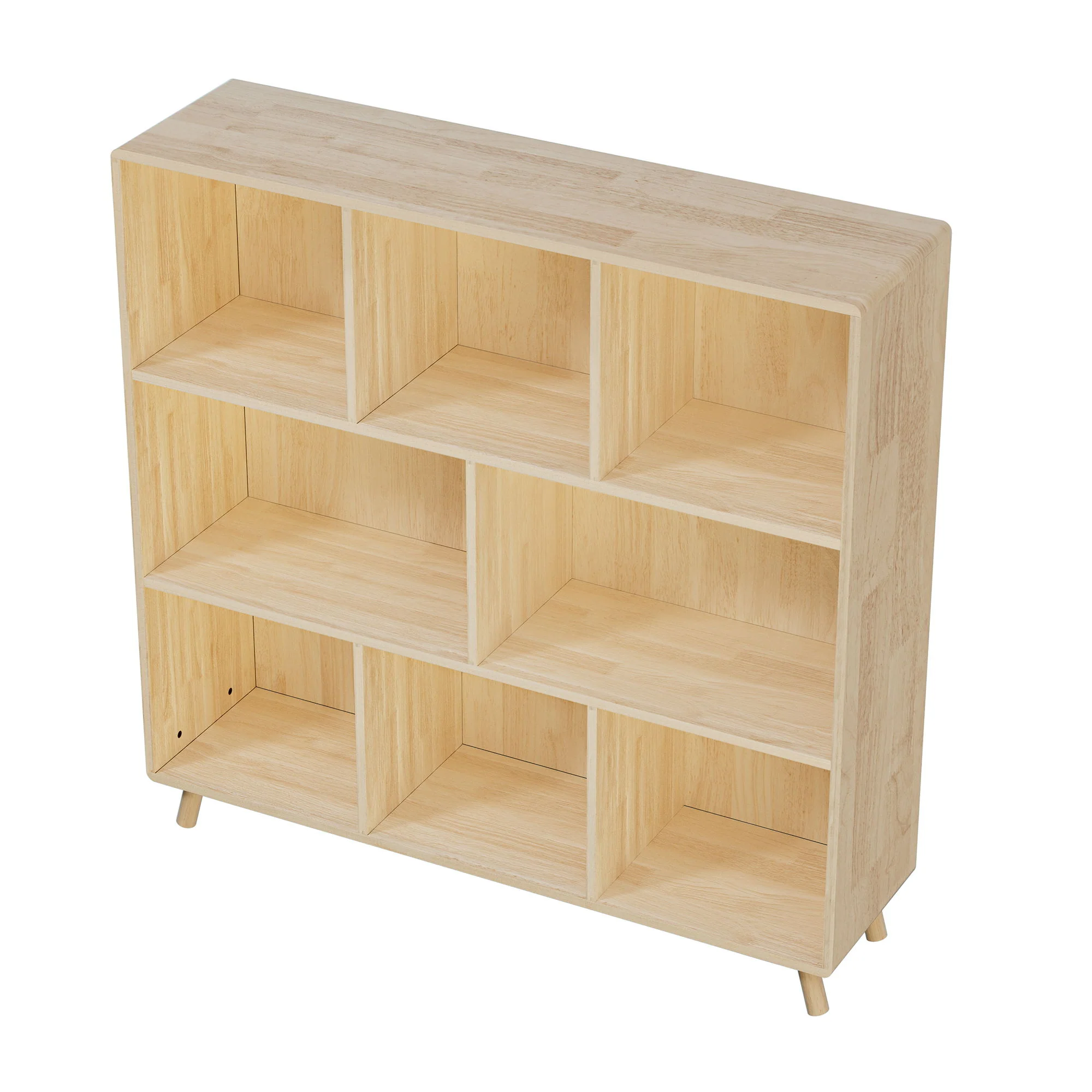 8 Compartment Storage Cabinet With Fixed Shelves For Books - Wood - Image 6