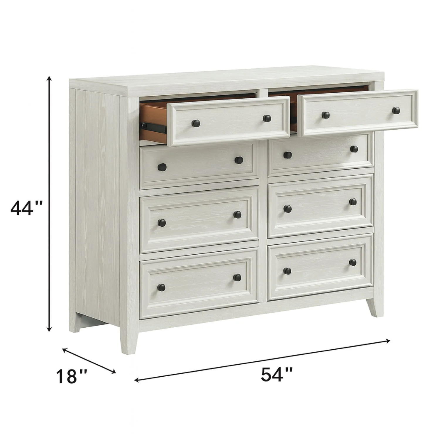 8 Drawer Dresser With Framed Fronts And Smooth Metal Glides - Image 6
