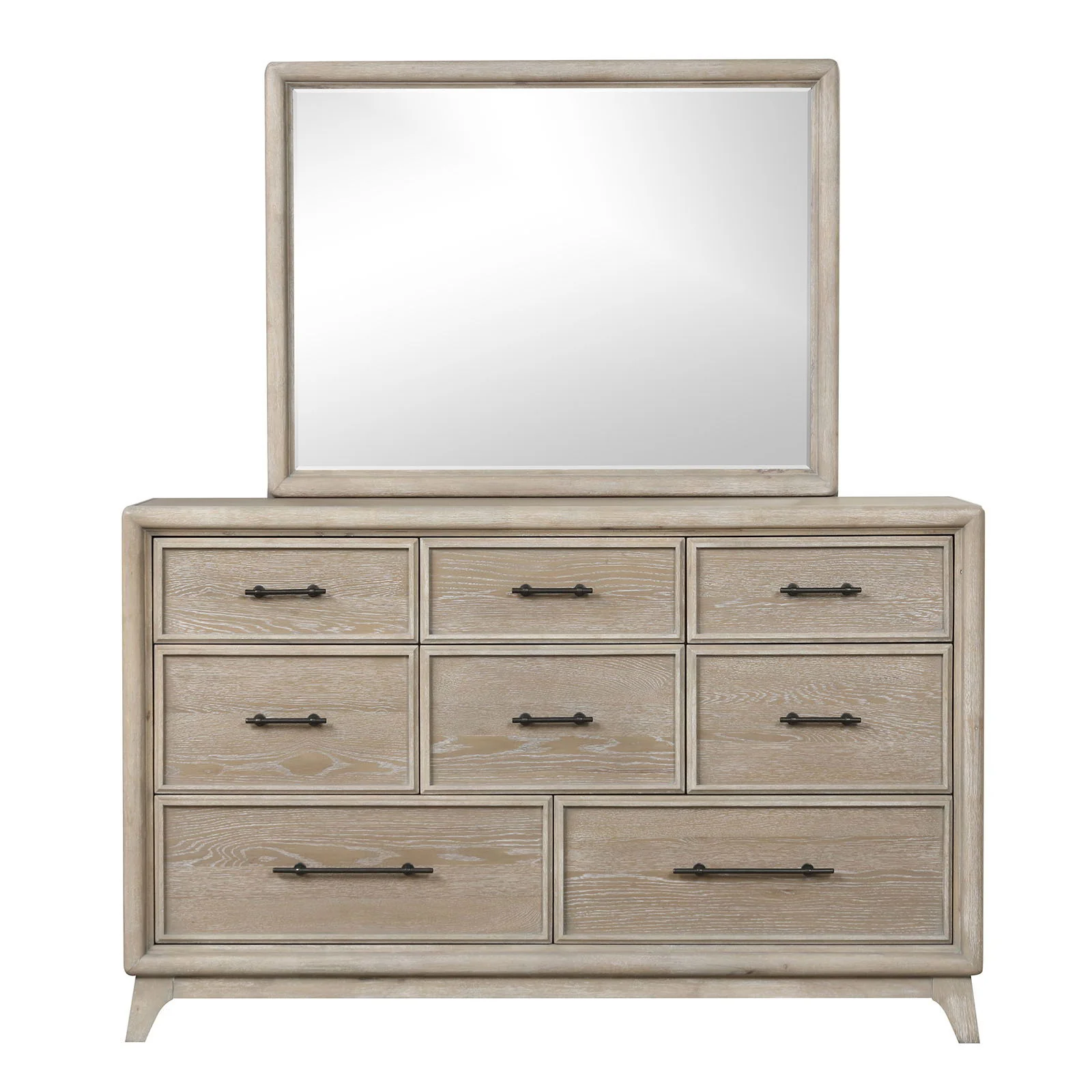 8 Drawers 1 Piece Dresser, Ample Storage Bedroom - Oak - Image 8