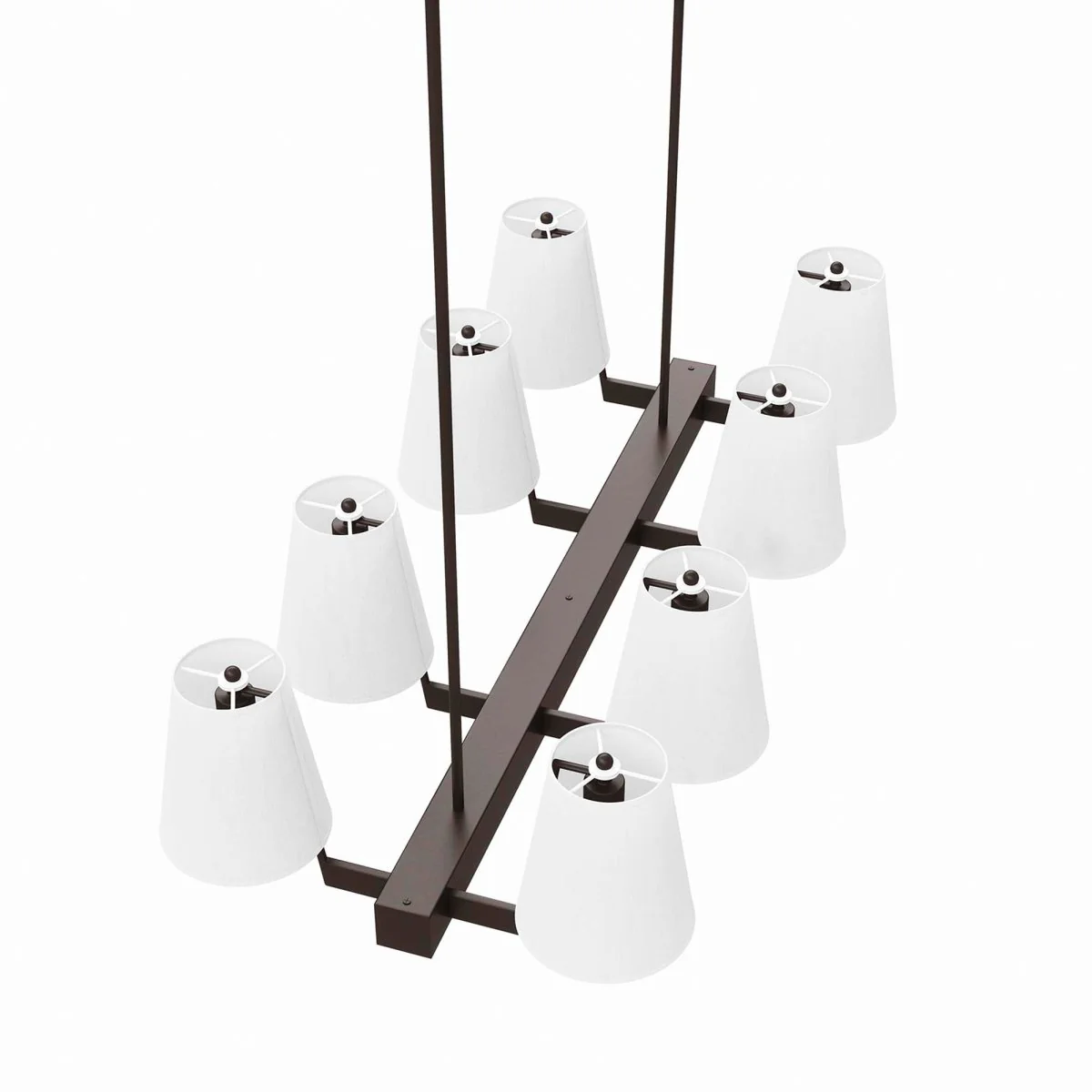 8-Light Modern Fabric Shade Chandelier for Dining Room and Living Room Lighting - Image 17