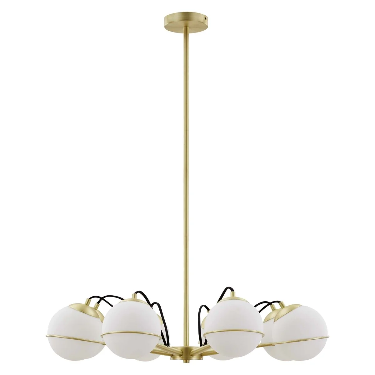 8-Light Modern Glass Globe Chandelier – Contemporary Ceiling Lighting Fixture - Image 6