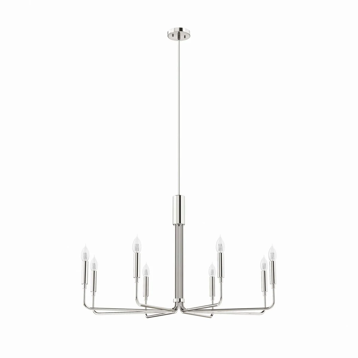 8-Light Modern Metal Chandelier – Contemporary Ceiling Fixture for Dining Room - Image 10