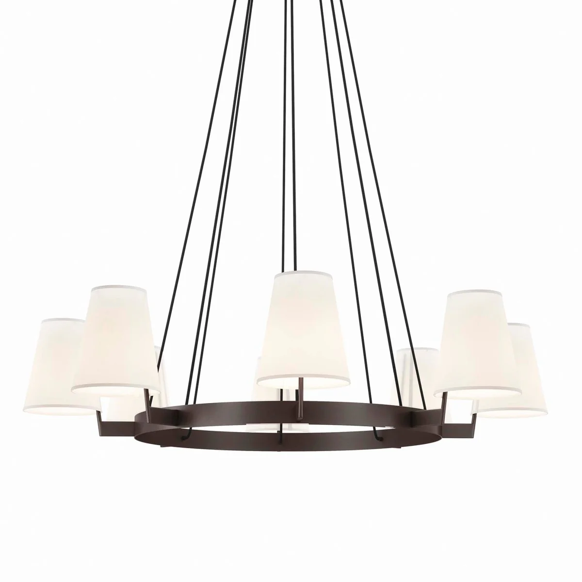 8-Light Surround Fabric Shade Chandelier – Classic Surround Design for Dining & Living - Image 15
