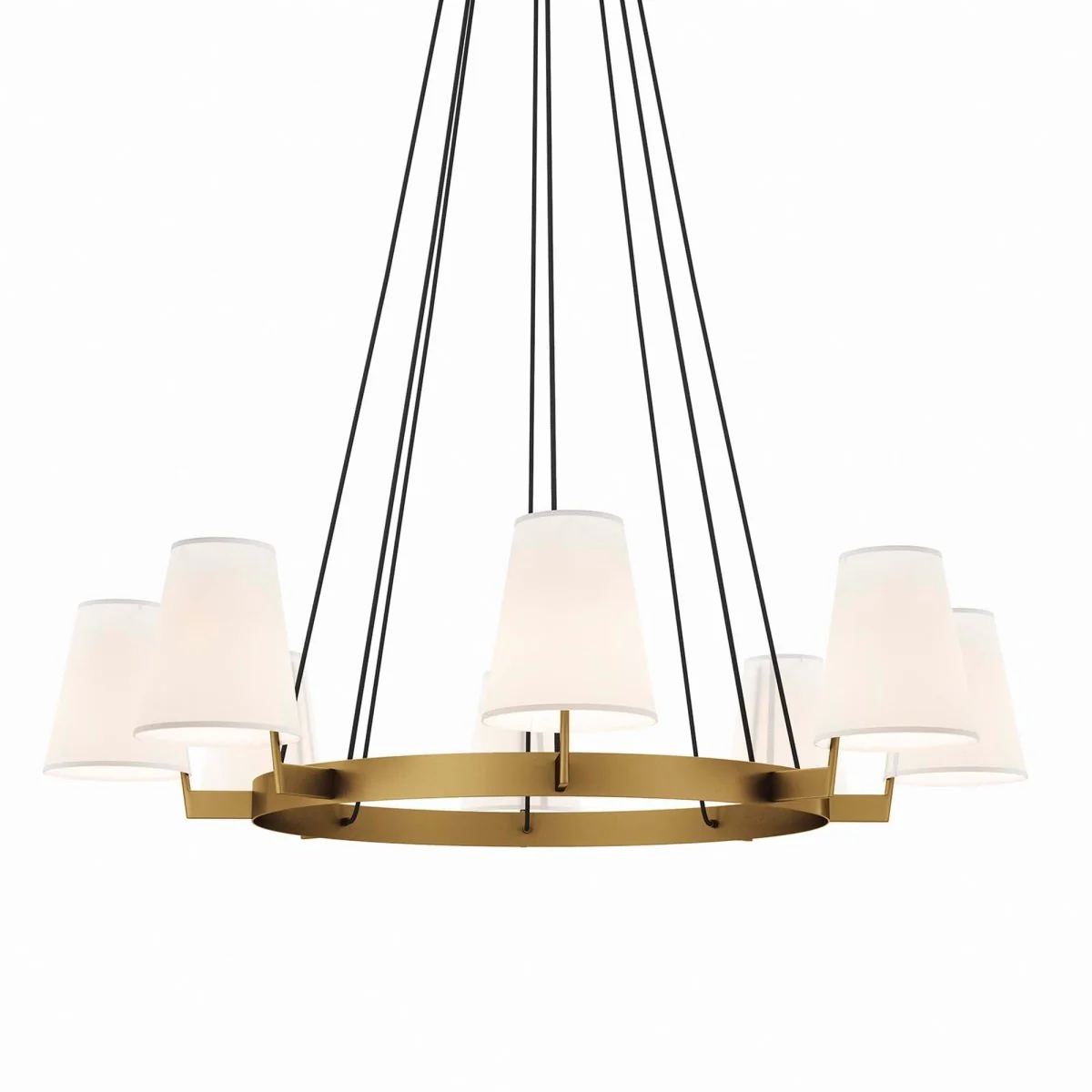 8-Light Surround Fabric Shade Chandelier – Classic Surround Design for Dining & Living - Image 6