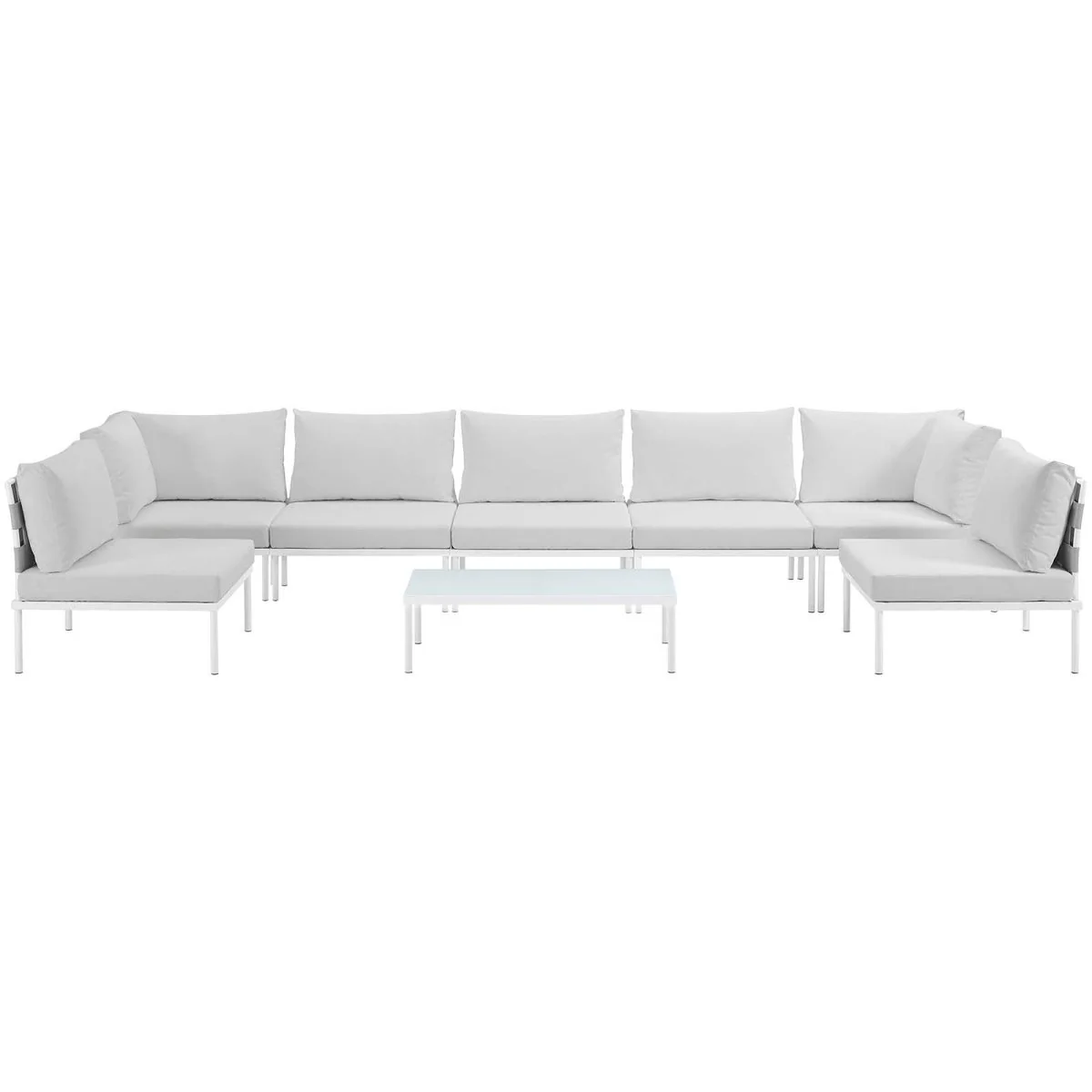8-Piece Outdoor Patio Aluminum Sectional Sofa Set - Image 27