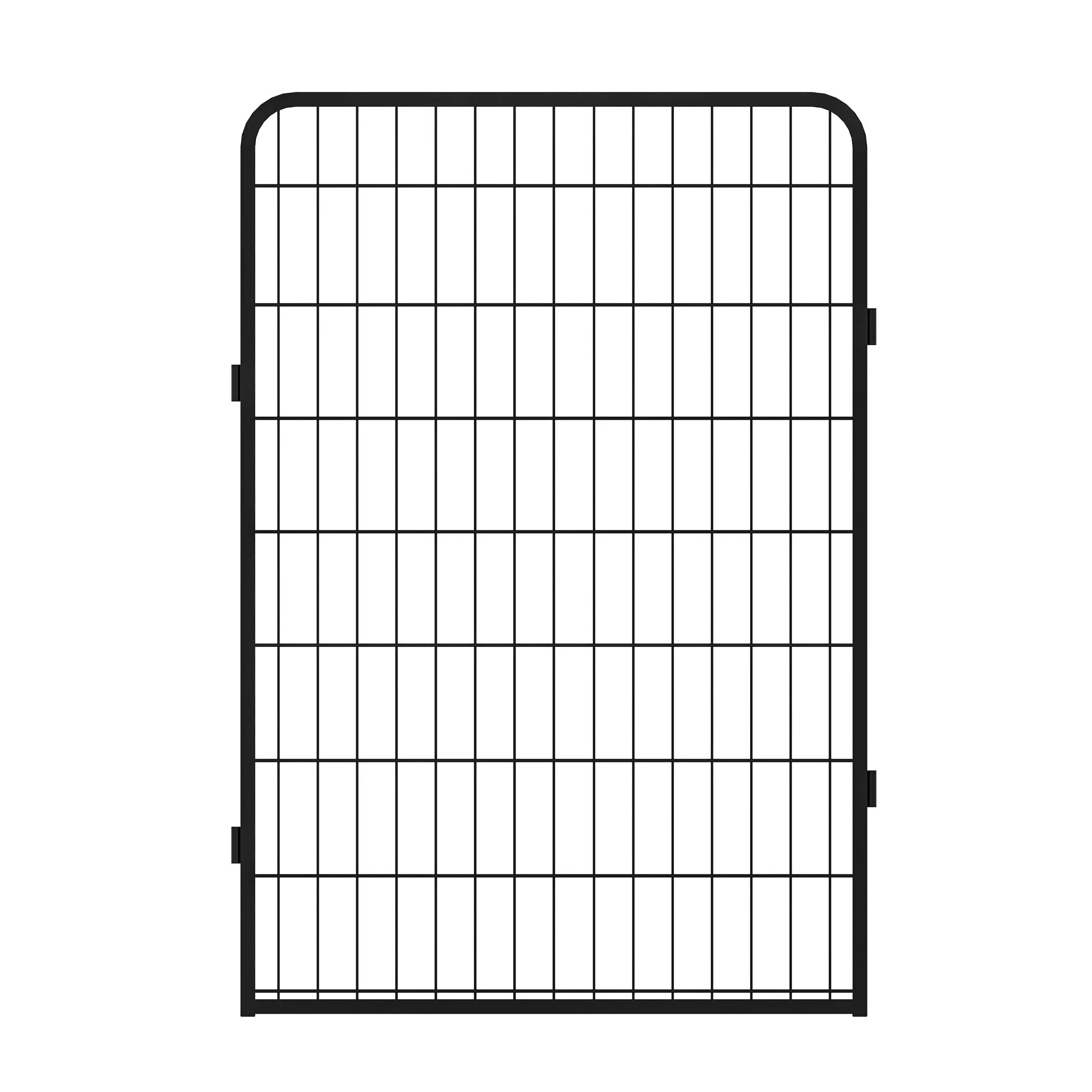 81.1" 12 Panels Heavy Duty Metal Playpen With Door, Dog Fence Pet Exercise Pen For Outdoor - Black - Image 3