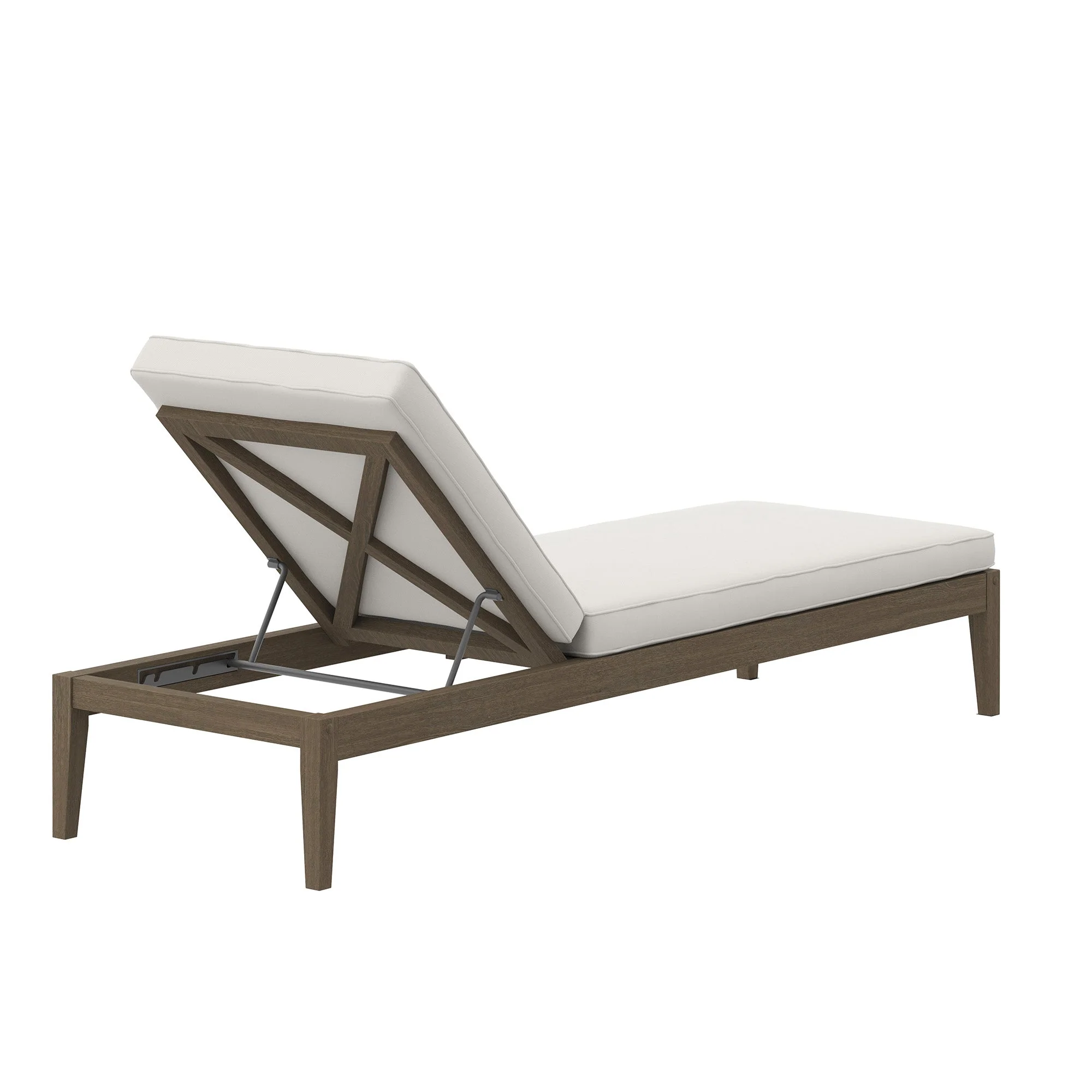 81" Northlake Weathered Gray Teak Outdoor Chaise Lounge Chair - Image 6
