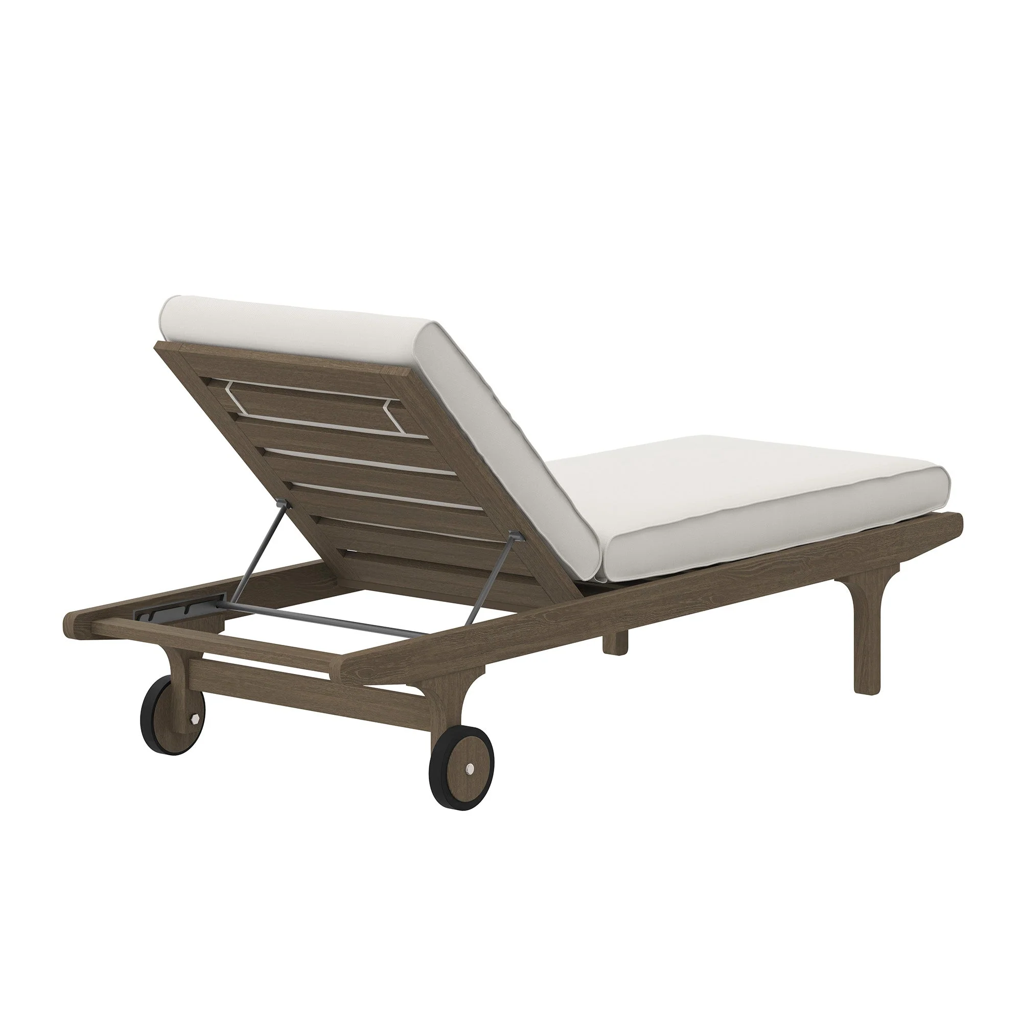 81" Saratoga Weathered Gray Teak Outdoor Chaise Lounge - Image 7