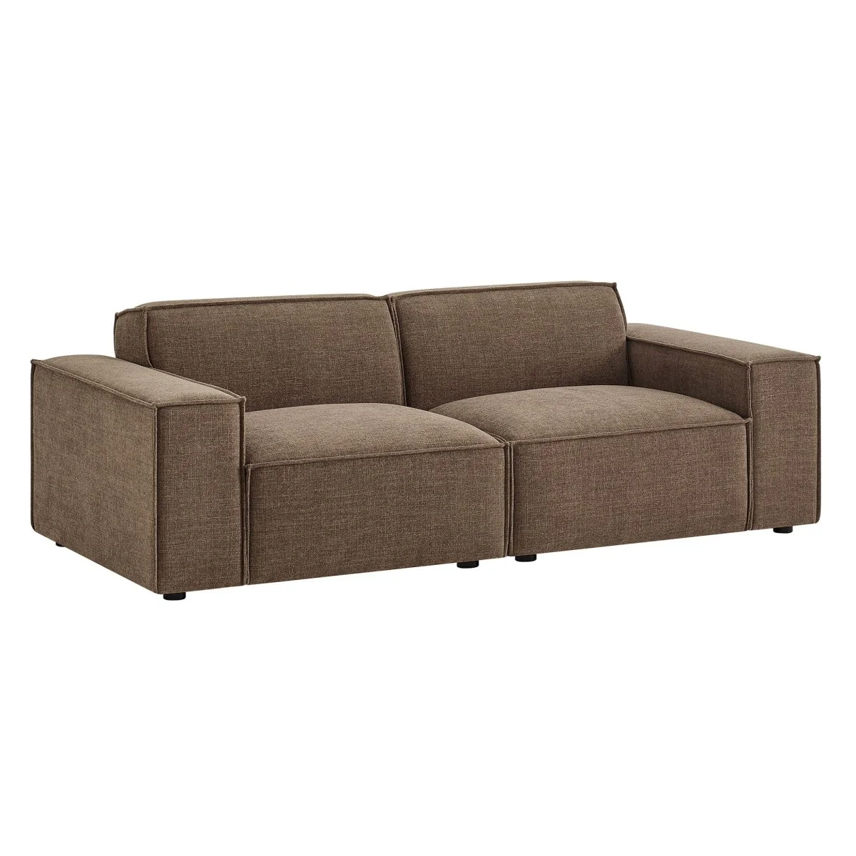 83 Inch 2-Piece Performance Fabric Upholstered Modular Loveseat - Image 17