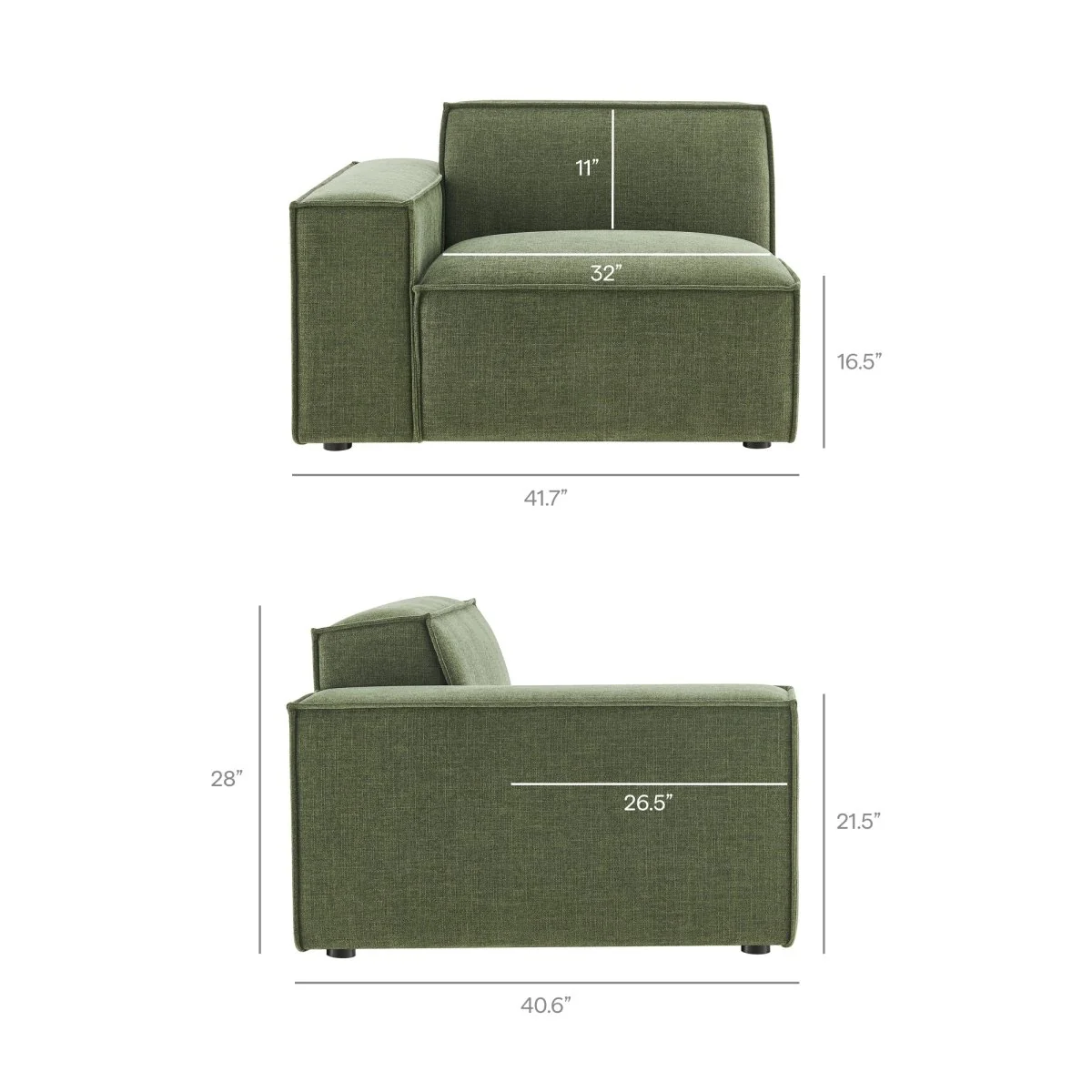 83 Inch 2-Piece Performance Fabric Upholstered Modular Loveseat - Image 28